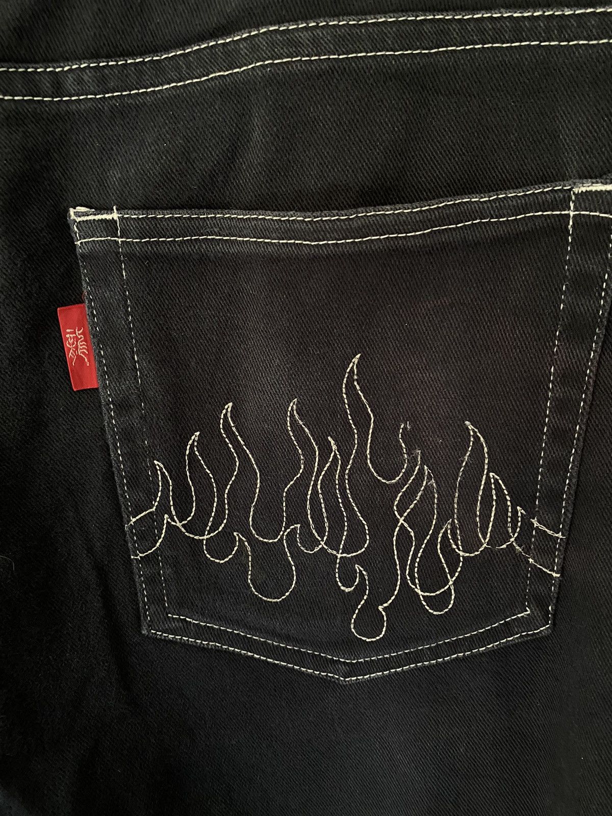 Stussy 90s HUG PINK DRAGON Cream Soda Japan fire Flame Pants Size US 30 / EU 46 - 5 Thumbnail