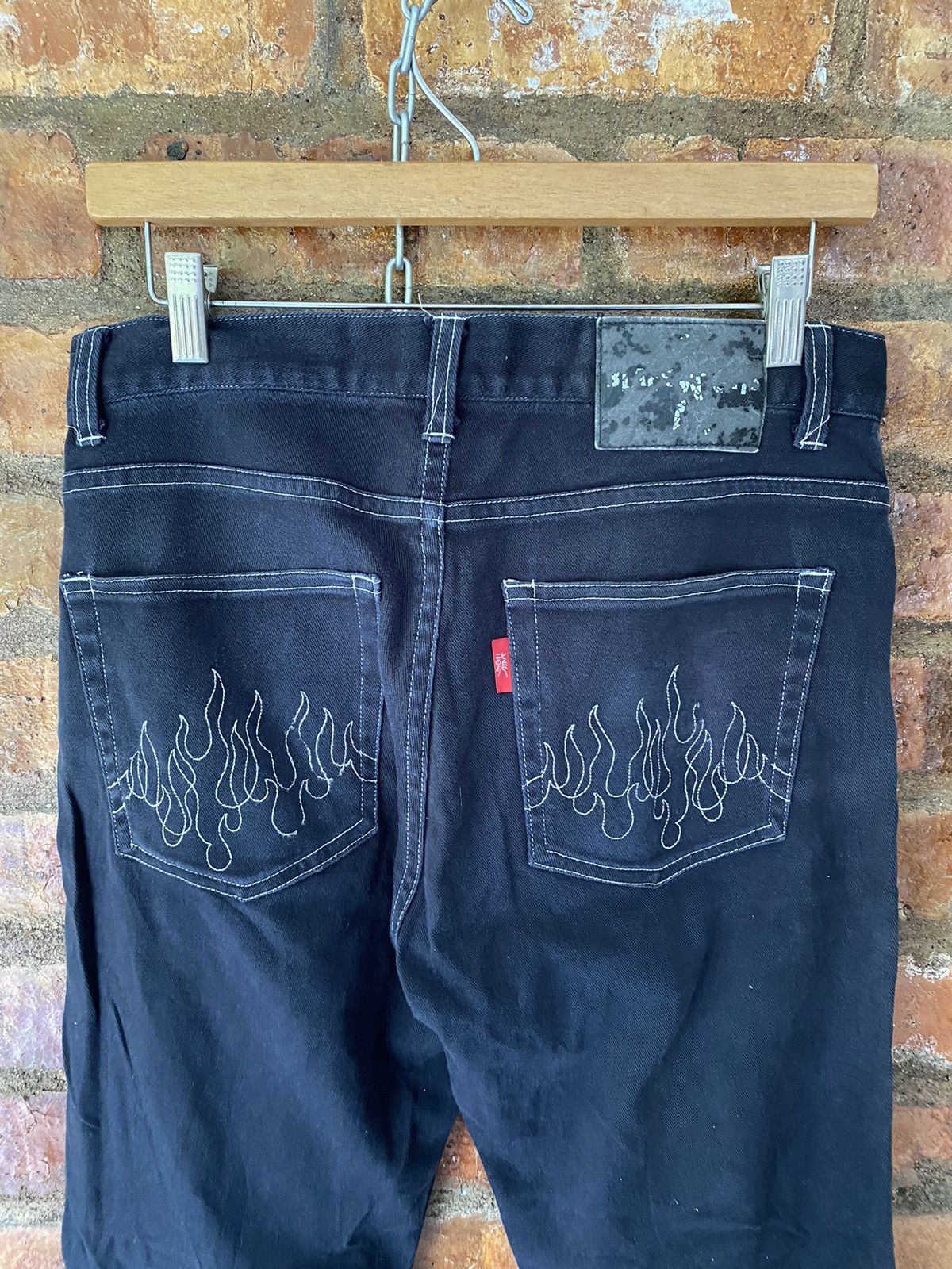 Stussy 90s HUG PINK DRAGON Cream Soda Japan fire Flame Pants Size US 30 / EU 46 - 4 Thumbnail