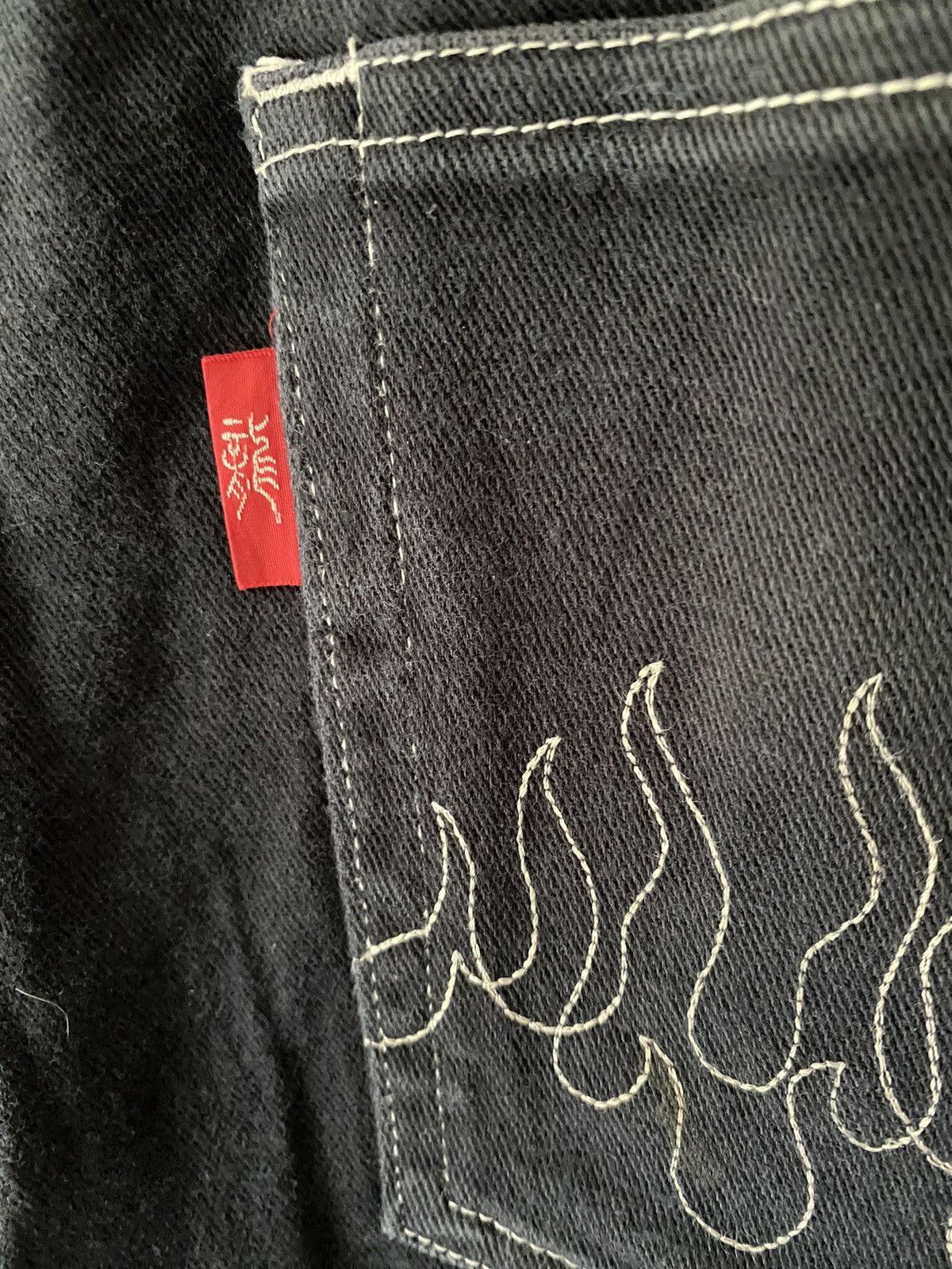 Stussy 90s HUG PINK DRAGON Cream Soda Japan fire Flame Pants Size US 30 / EU 46 - 6 Thumbnail