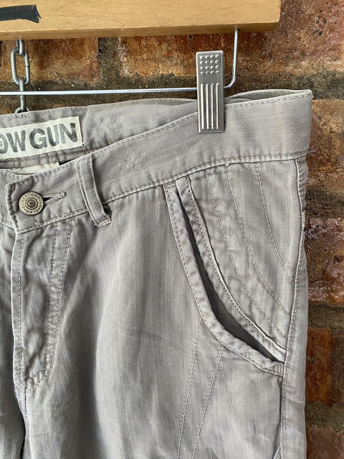Beauty Beast 90s SLOW GUN Japan Rider Crop Mix linen pants Size US 31 - 5 Thumbnail
