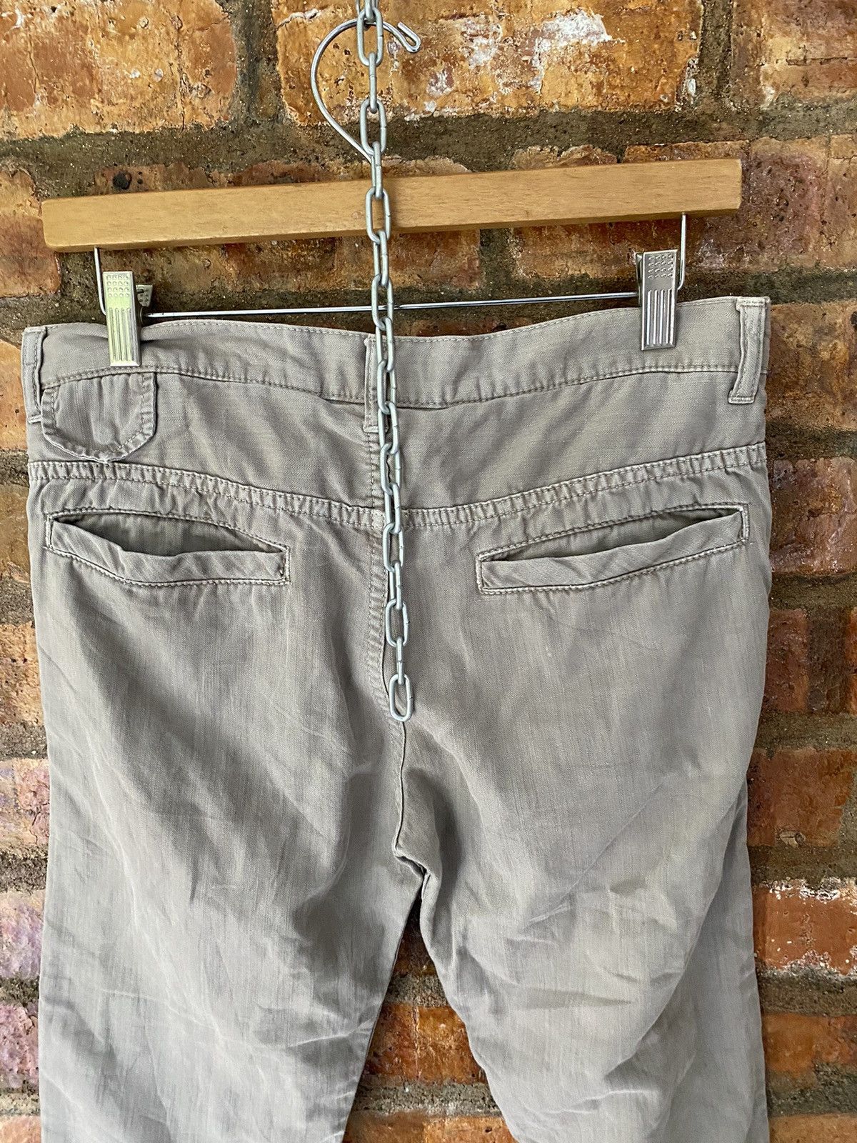 Beauty Beast 90s SLOW GUN Japan Rider Crop Mix linen pants Size US 31 - 11 Thumbnail