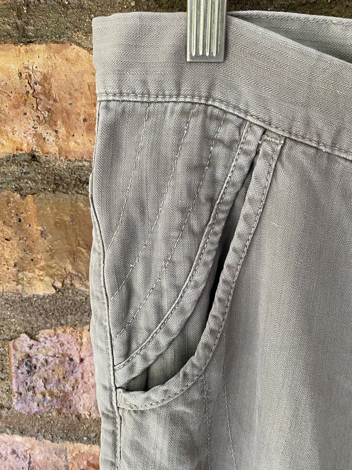 Beauty Beast 90s SLOW GUN Japan Rider Crop Mix linen pants Size US 31 - 7 Thumbnail