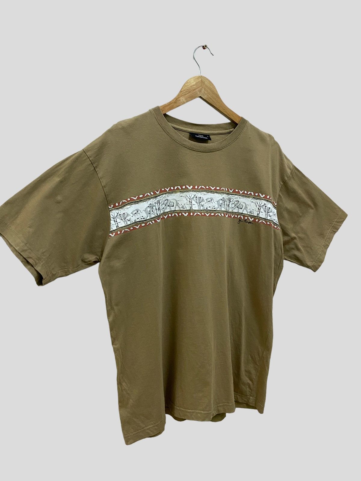Designer JIM THOMPSON Elephants Graphic T shirt Size US L / EU 52-54 / 3 - 3 Thumbnail