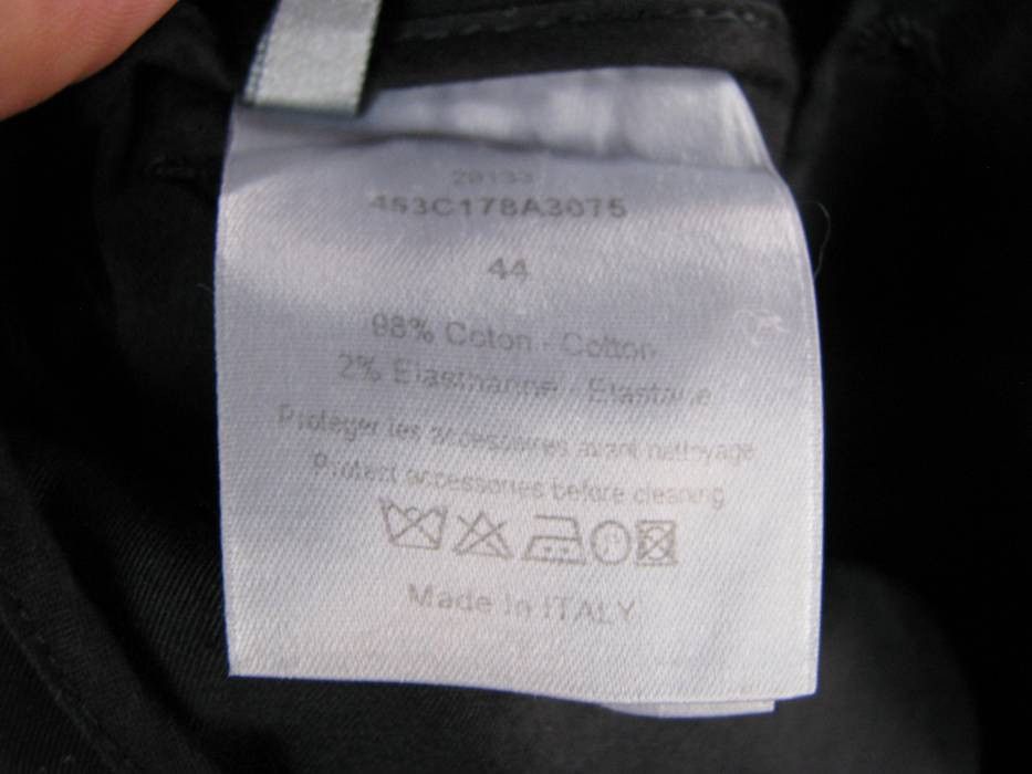 Dior KVA Era Dior Homme Men's Black Cotton Flat Front Straight Dress Pants Size Italian 44 Size US 30 / EU 46 - 6 Thumbnail