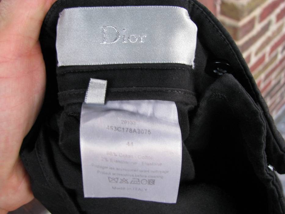 Dior KVA Era Dior Homme Men's Black Cotton Flat Front Straight Dress Pants Size Italian 44 Size US 30 / EU 46 - 5 Thumbnail