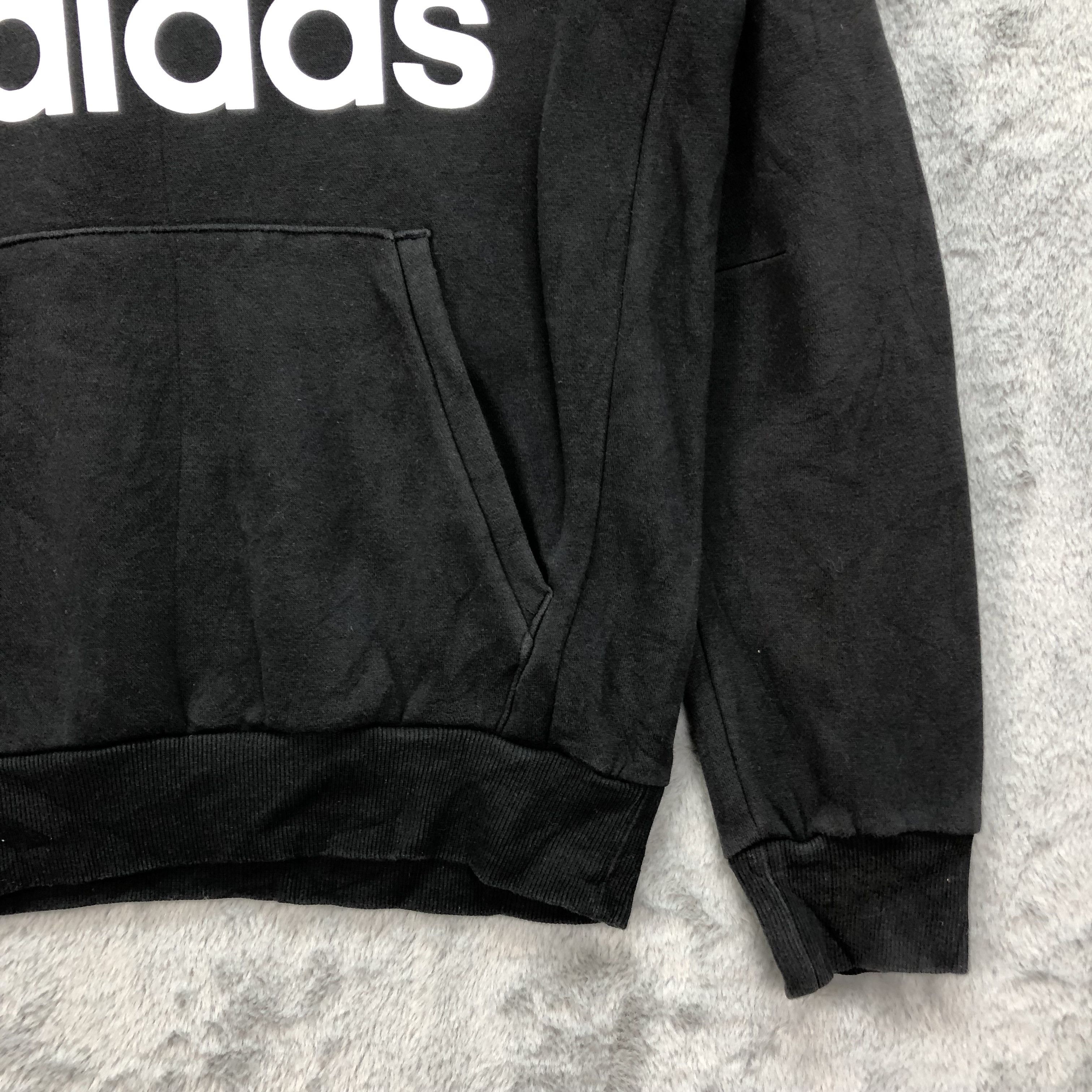 Adidas 90's Adidas Big Logo Pullover Black Hoodies #4935-30 Size US M / EU 48-50 / 2 - 6 Thumbnail