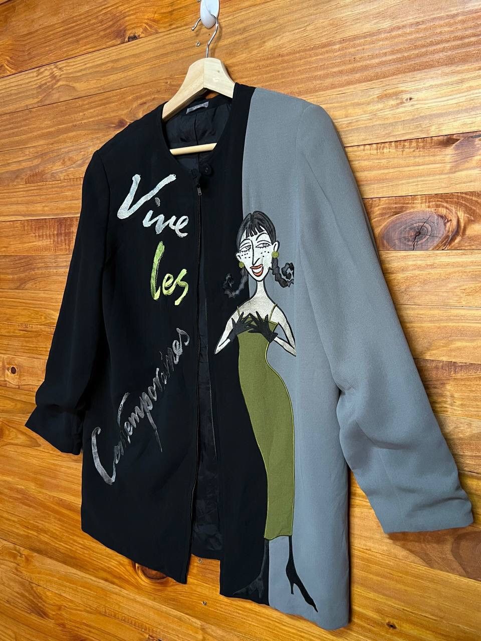 Japanese Brand CONTEMPORAINES VIVE LES STYLE ZIP SHIRT Size M / US 6-8 / IT 42-44 - 3 Thumbnail