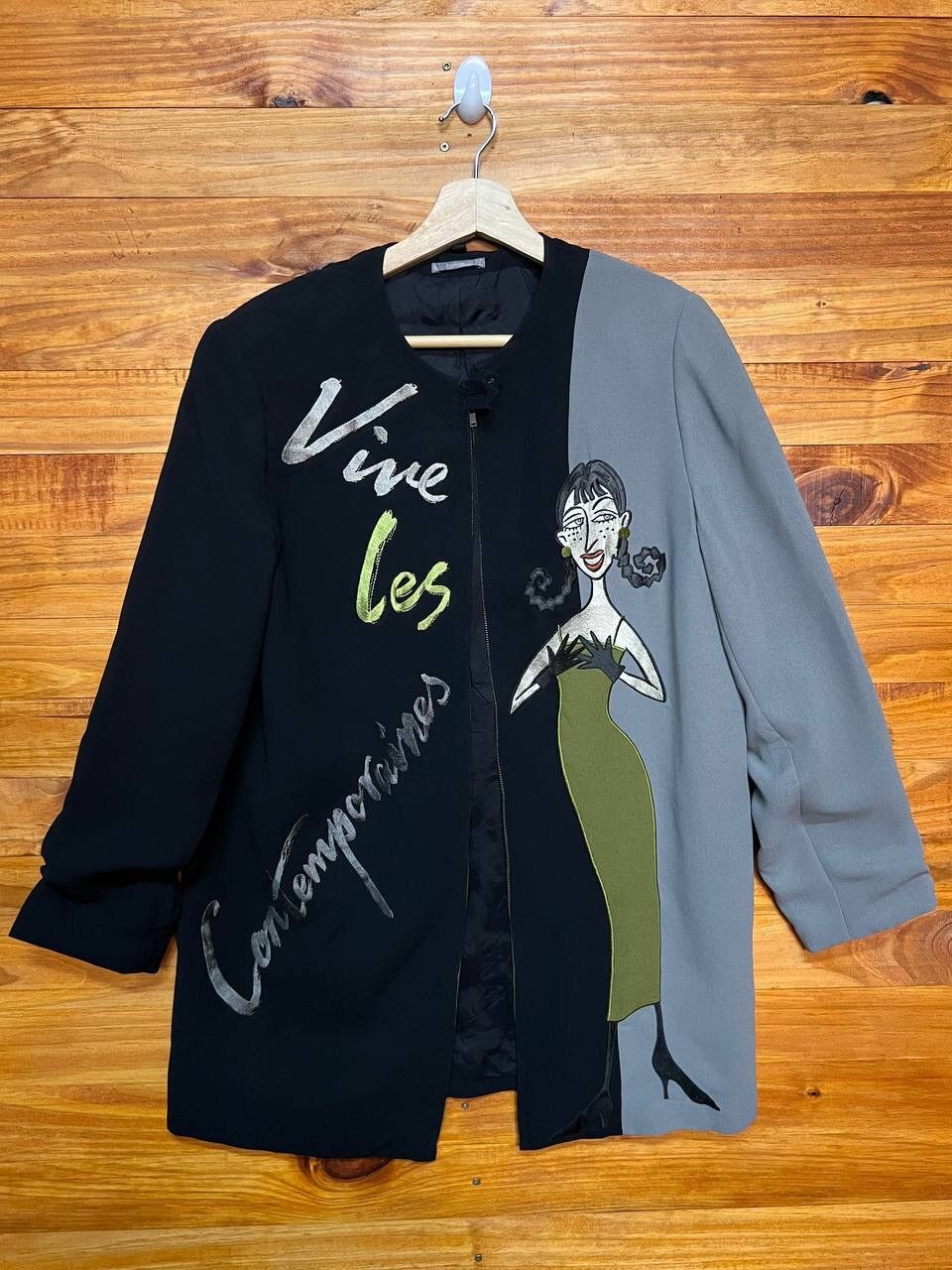 Japanese Brand CONTEMPORAINES VIVE LES STYLE ZIP SHIRT Size M / US 6-8 / IT 42-44 - 1 Thumbnail
