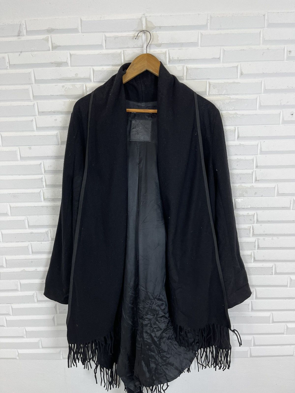 Minimalist Zara Cardigan Wool Coats Made in Spain