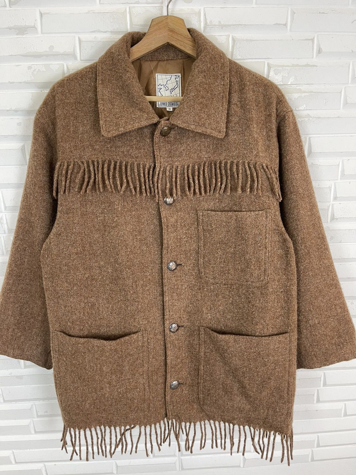Japanese Brand Vintage Junko Shimada Wool Cashmere Coat Size M / US 6-8 / IT 42-44 - 2 Thumbnail
