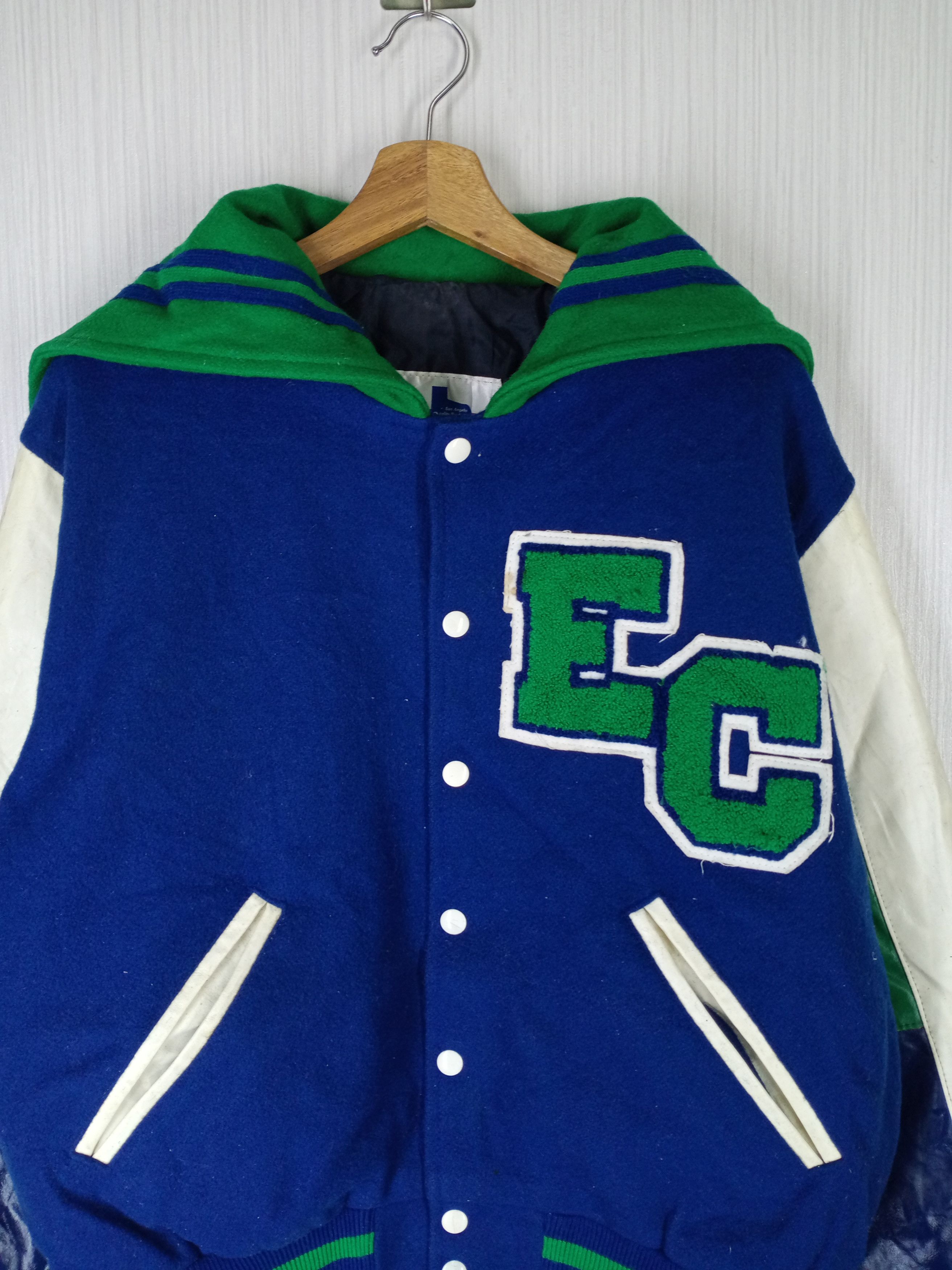Vintage Rare Vintage 90s Tejas Mfg Letterman Varsity Jacket Size US L / EU 52-54 / 3 - 4 Thumbnail