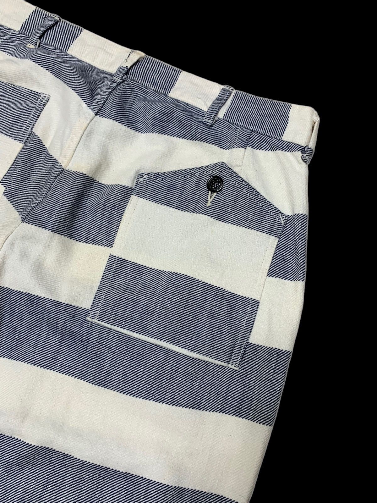 Designer × Japanese Brand YANKSHIRE TROUSERS FATIGUE TEILL BORDER PANTS Size US 33 - 7 Thumbnail