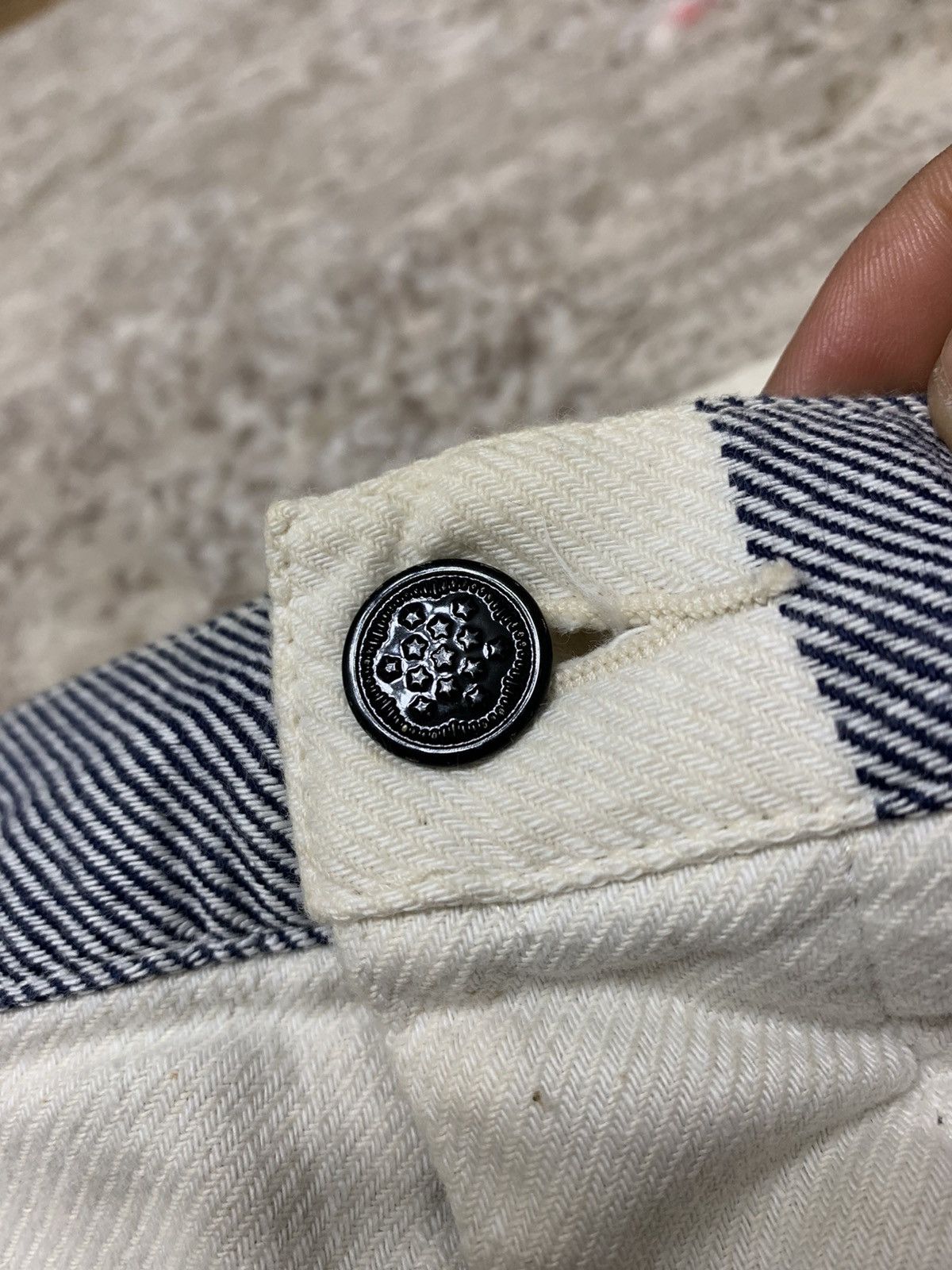Designer × Japanese Brand YANKSHIRE TROUSERS FATIGUE TEILL BORDER PANTS Size US 33 - 12 Thumbnail