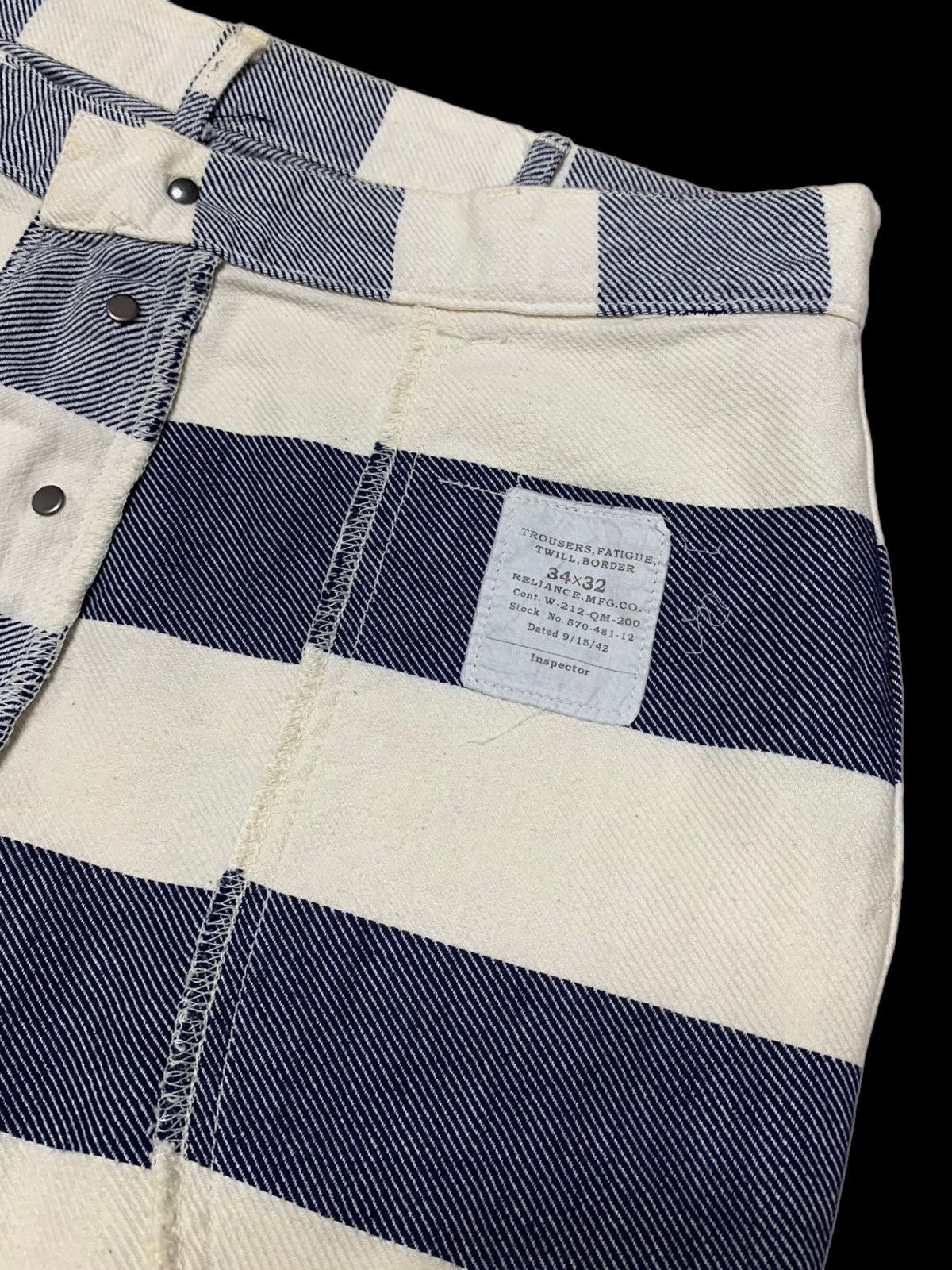 Designer × Japanese Brand YANKSHIRE TROUSERS FATIGUE TEILL BORDER PANTS Size US 33 - 5 Thumbnail