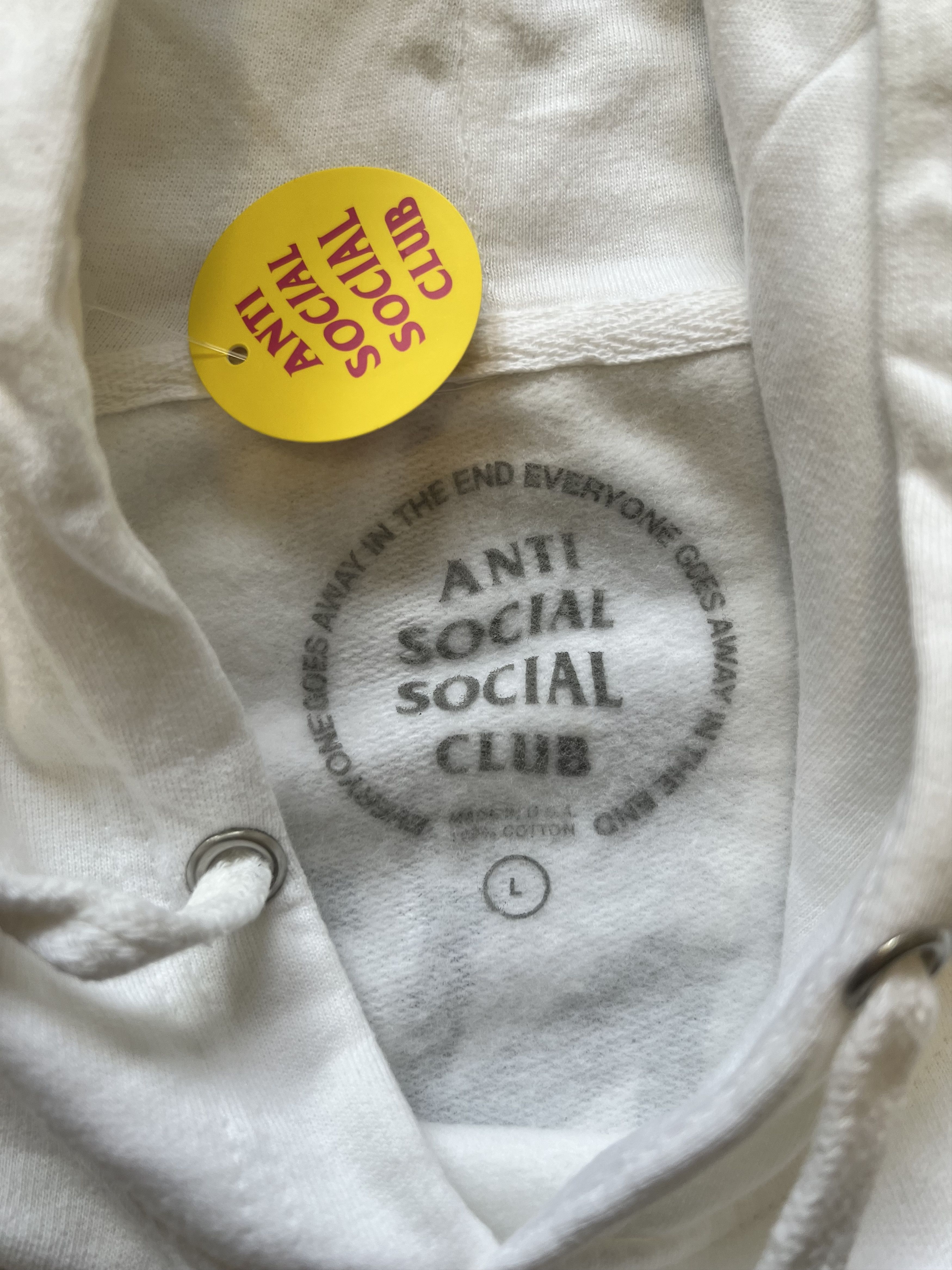 Anti Social Social Club 💚 Anti Social Social Club Smells Bad White Hoodie NEW Size US L / EU 52-54 / 3 - 3 Thumbnail