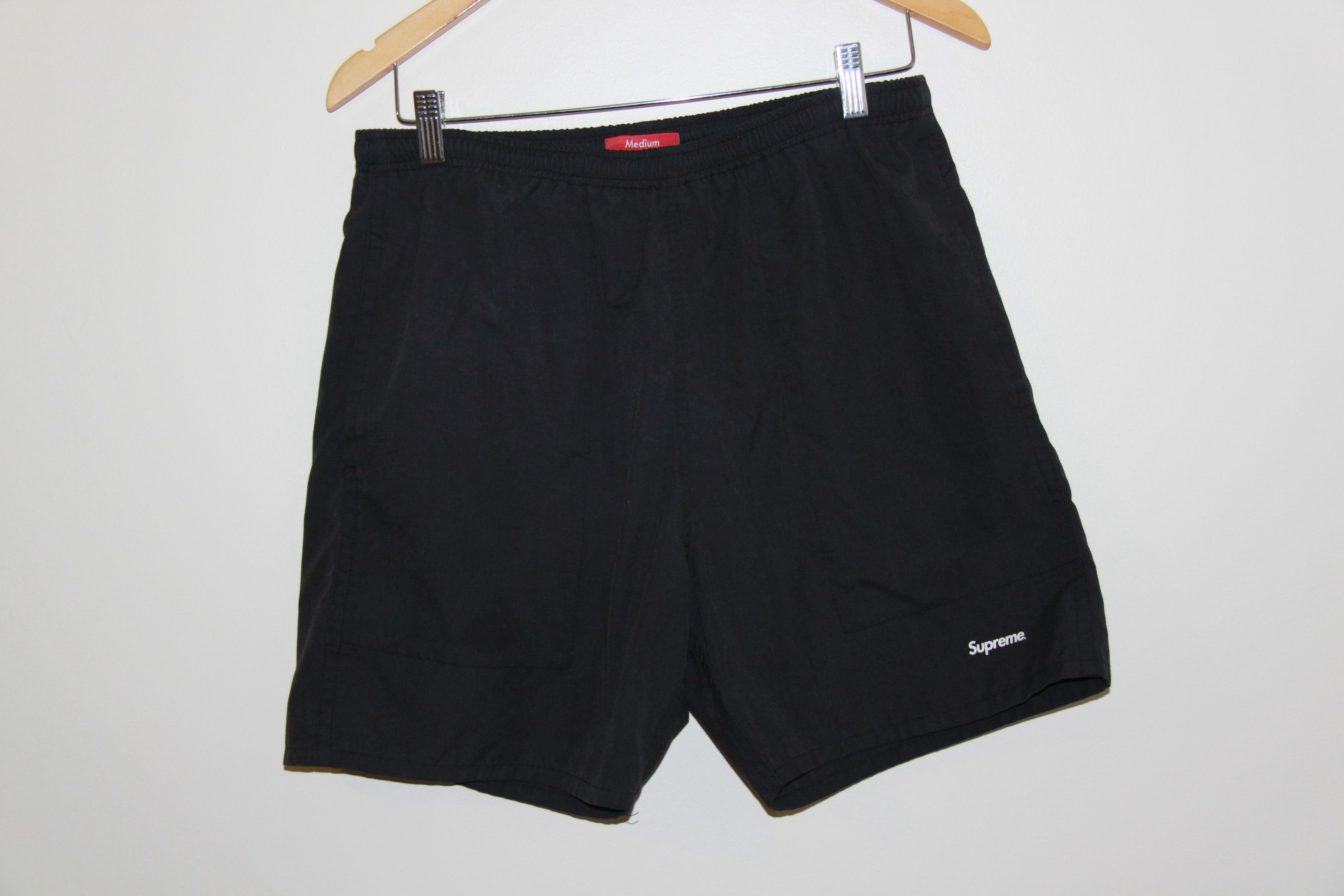 image of Supreme Ss14 Black Mesh Pocket Shorts, Men's (Size 30)