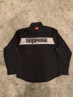 Supreme racing store logo work shirt