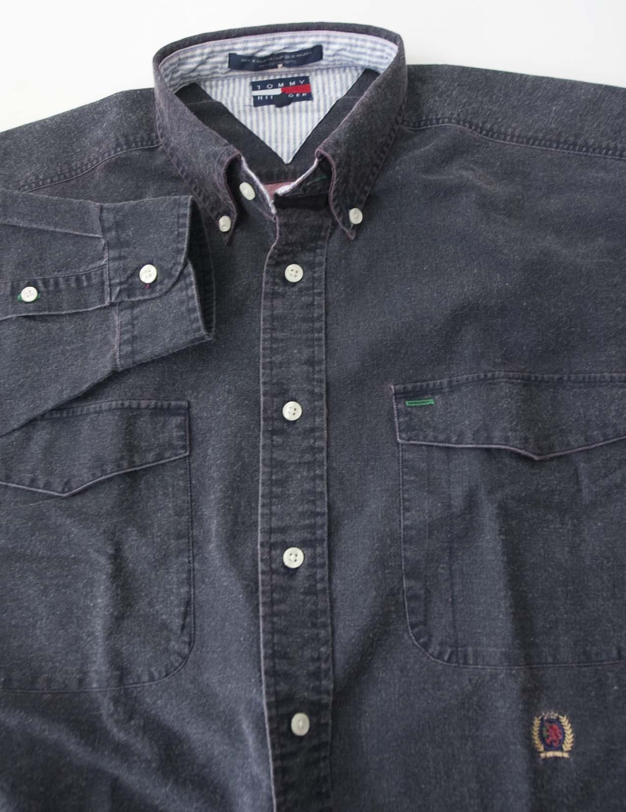 Tommy Hilfiger × Vintage Tommy Hilfiger Shirt Denim Lion Crest Vintage Size L Size US L / EU 52-54 / 3 - 2 Thumbnail
