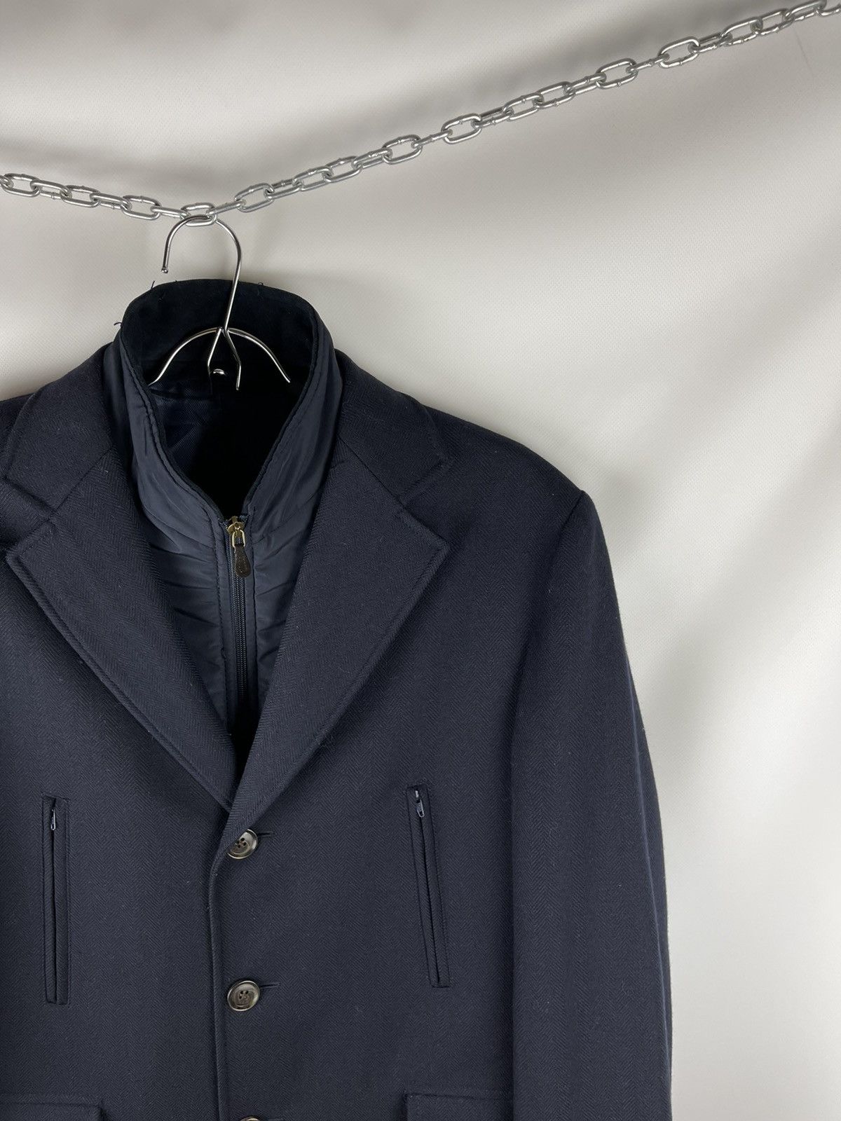 Luigi Bianchi Luigi Bianchi Mantova navy pattern wool coat with lining Size US M / EU 48-50 / 2 - 5 Thumbnail