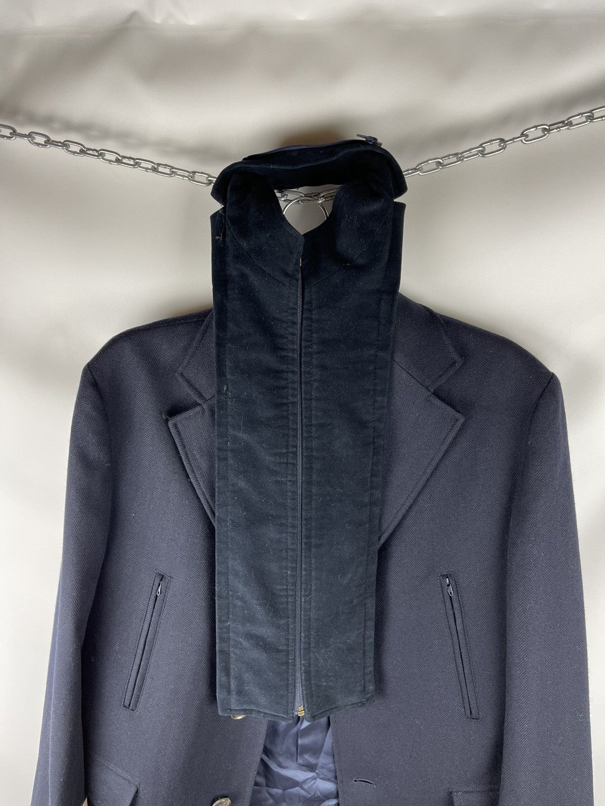 Luigi Bianchi Luigi Bianchi Mantova navy pattern wool coat with lining Size US M / EU 48-50 / 2 - 14 Thumbnail