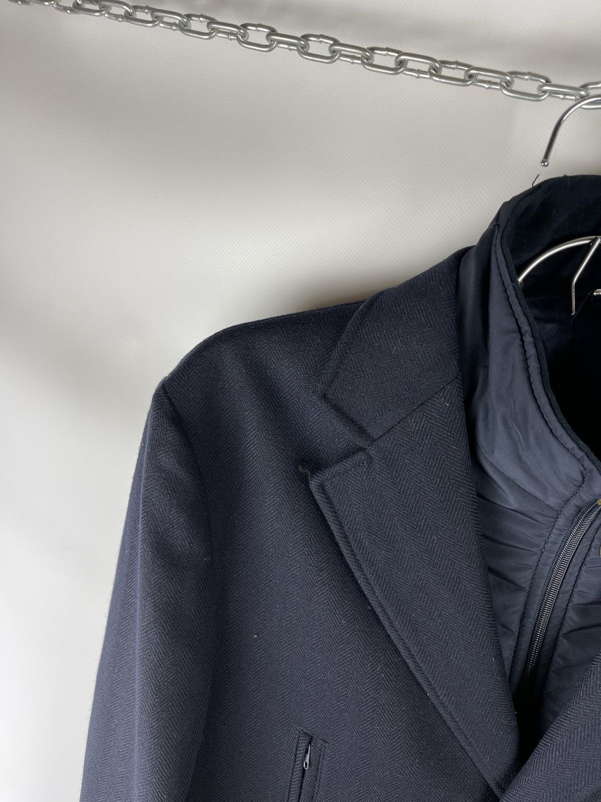 Luigi Bianchi Luigi Bianchi Mantova navy pattern wool coat with lining Size US M / EU 48-50 / 2 - 8 Thumbnail