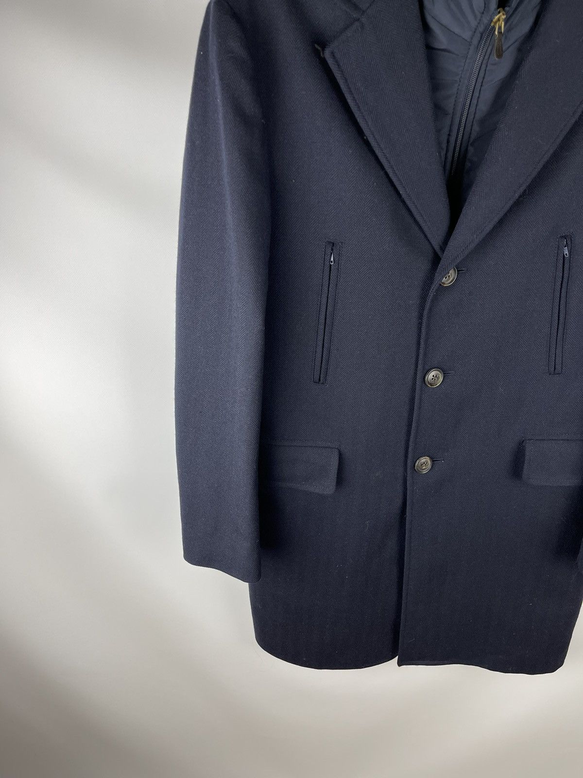 Luigi Bianchi Luigi Bianchi Mantova navy pattern wool coat with lining Size US M / EU 48-50 / 2 - 6 Thumbnail