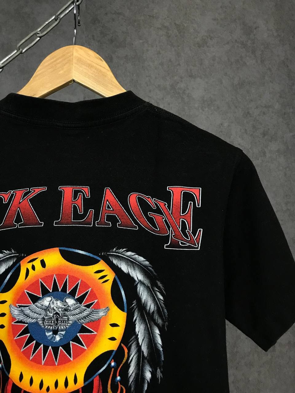 Band Tees Rock Eagle Indian vintage overprinted tee Size US M / EU 48-50 / 2 - 6 Thumbnail