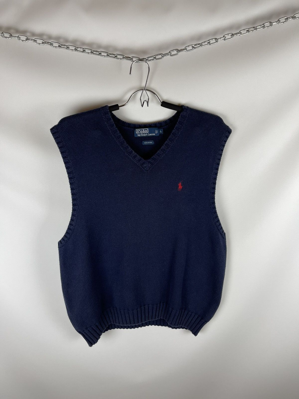 Polo Ralph Lauren Polo Ralph Lauren vintage 90s vest gilet cotton knitted Size US L / EU 52-54 / 3 - 4 Thumbnail