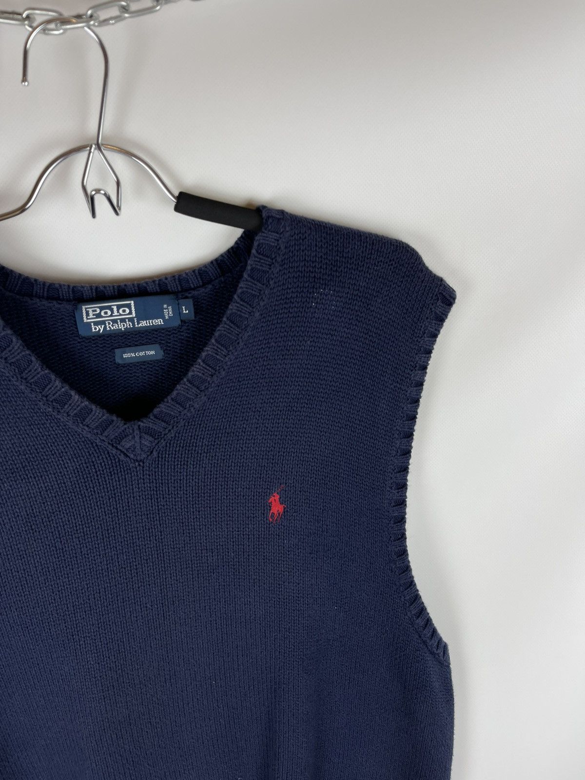 Polo Ralph Lauren Polo Ralph Lauren vintage 90s vest gilet cotton knitted Size US L / EU 52-54 / 3 - 5 Thumbnail