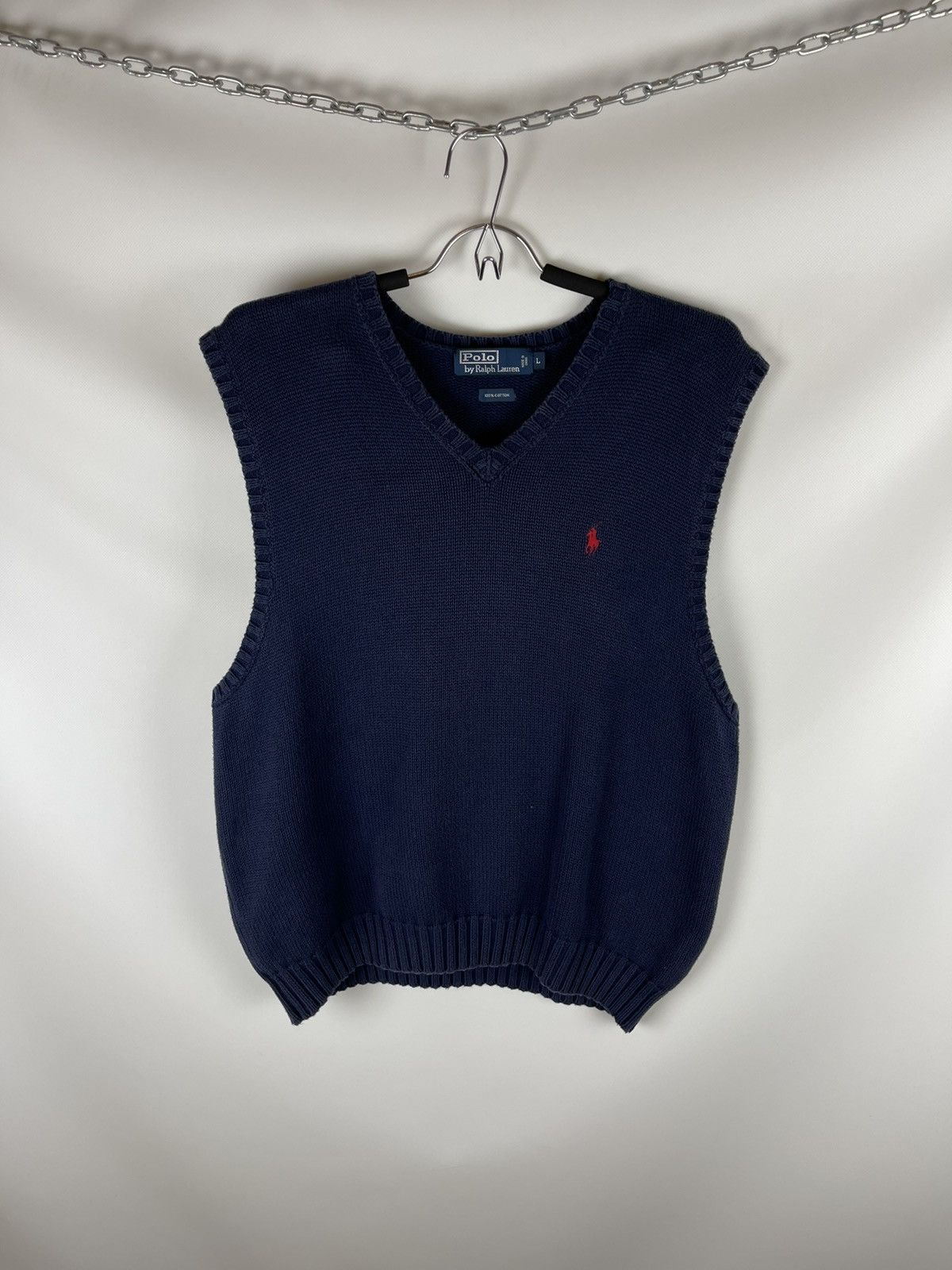 Polo Ralph Lauren Polo Ralph Lauren vintage 90s vest gilet cotton knitted Size US L / EU 52-54 / 3 - 1 Thumbnail