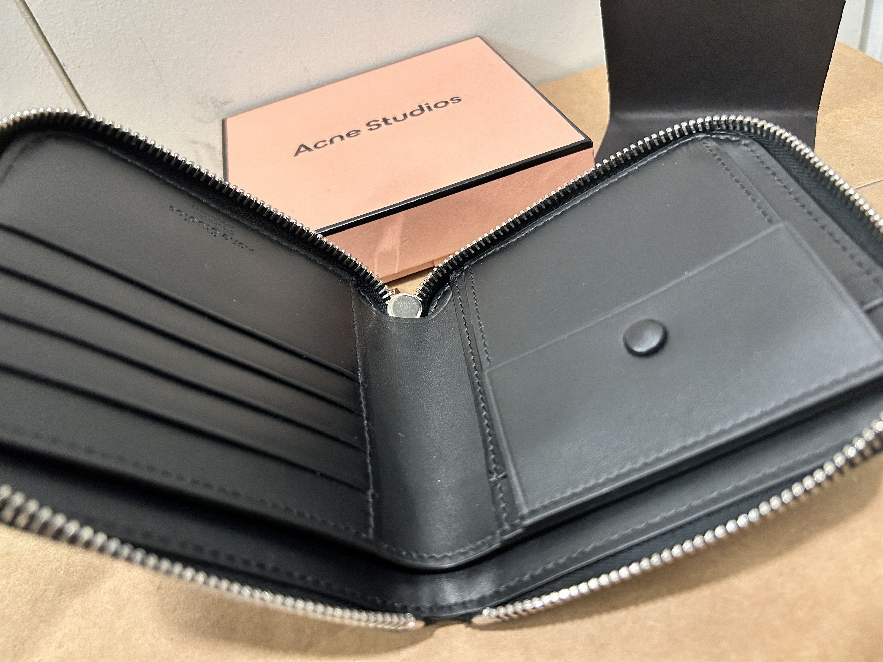 Acne Studios ACNE STUDIOS ZIPPERED WALLET BLACK Size ONE SIZE - 3 Thumbnail