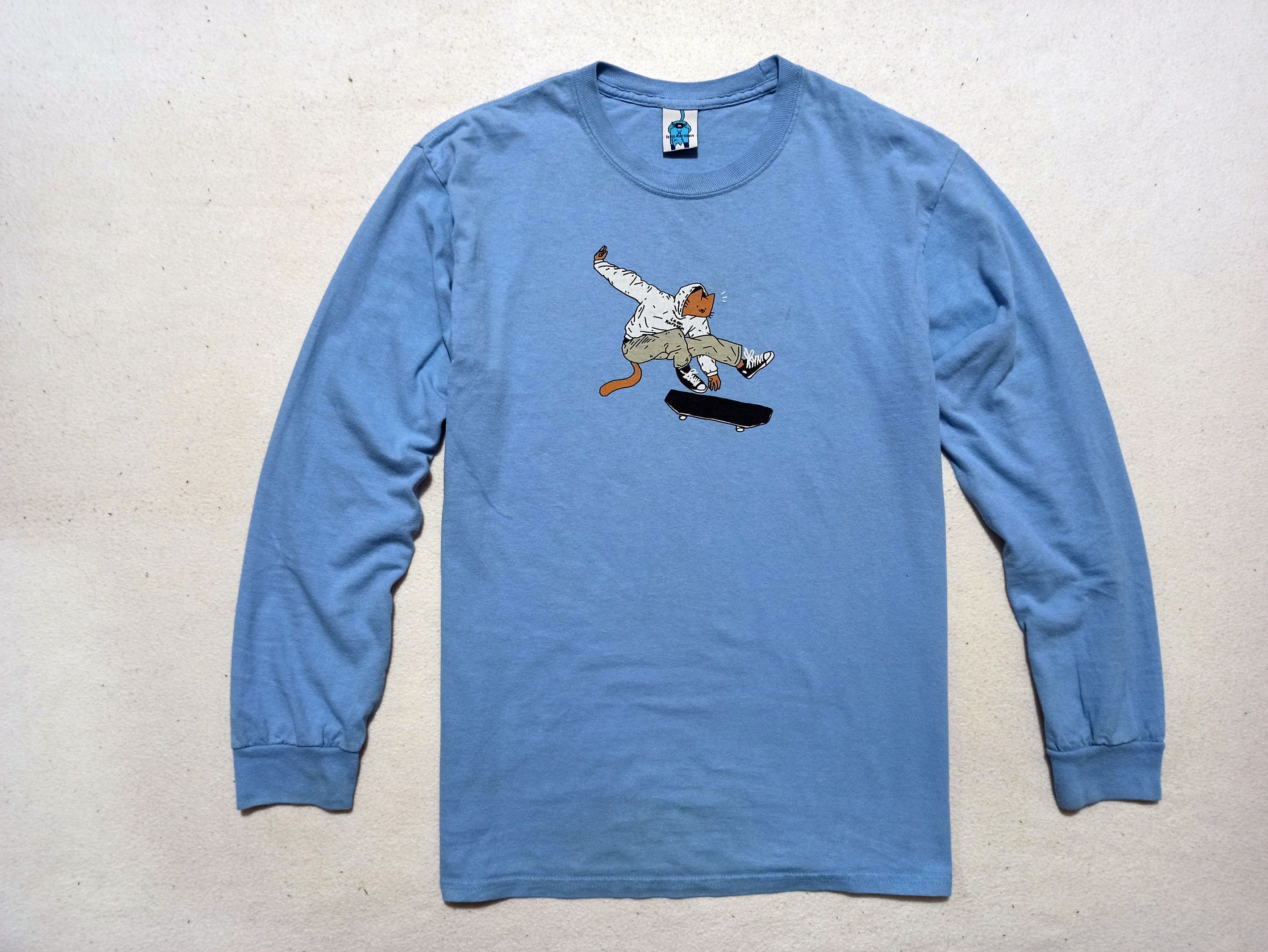 Designer × Think Skateboards Leon Karssen Skate Cat Rare Mens Longsleeve Tee Size US M / EU 48-50 / 2 - 1 Thumbnail