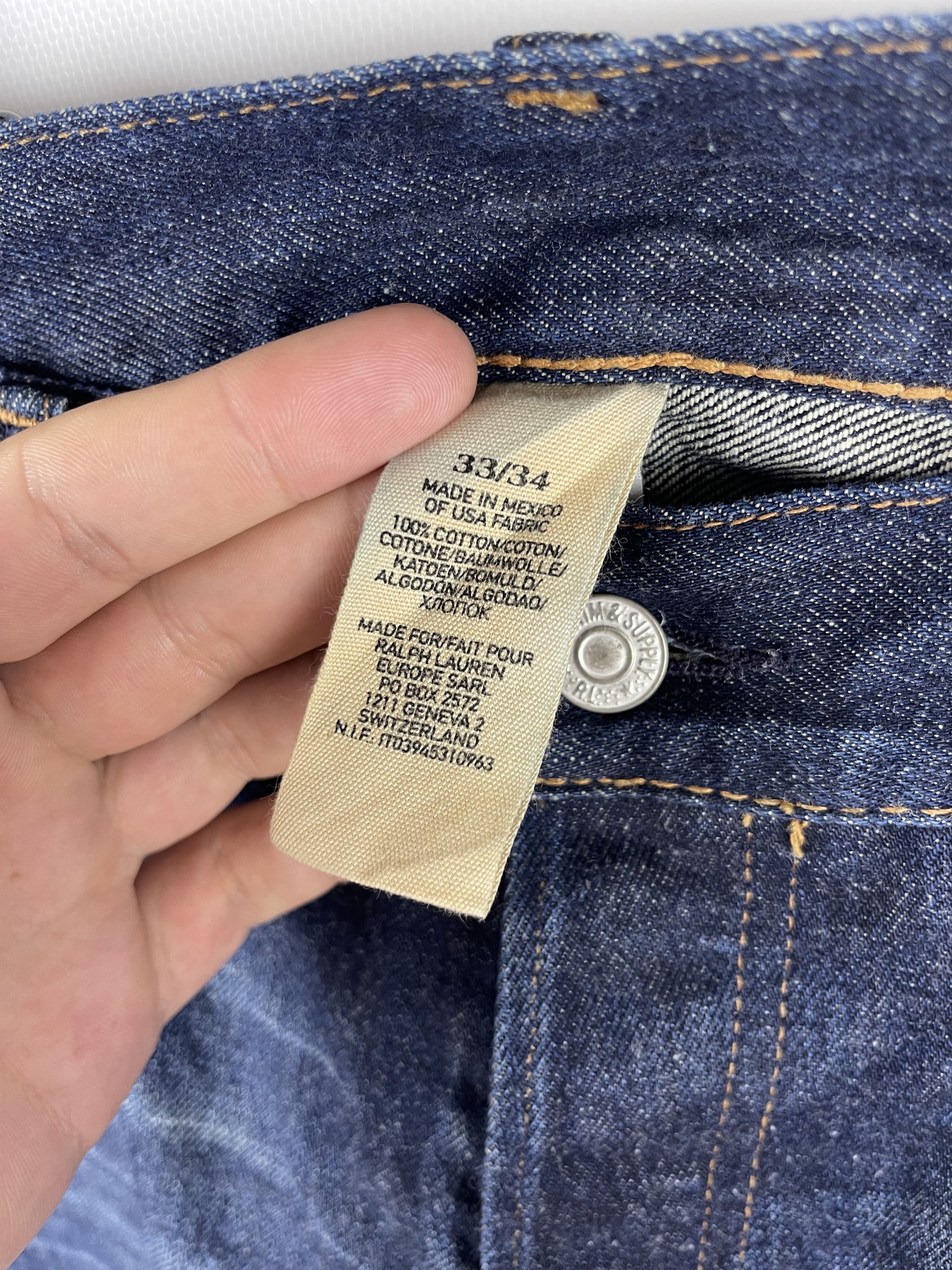 Denim & Supply Ralph Lauren Denim&Supply Ralph Lauren blue navy faded denim jeans pants Size US 33 - 7 Thumbnail