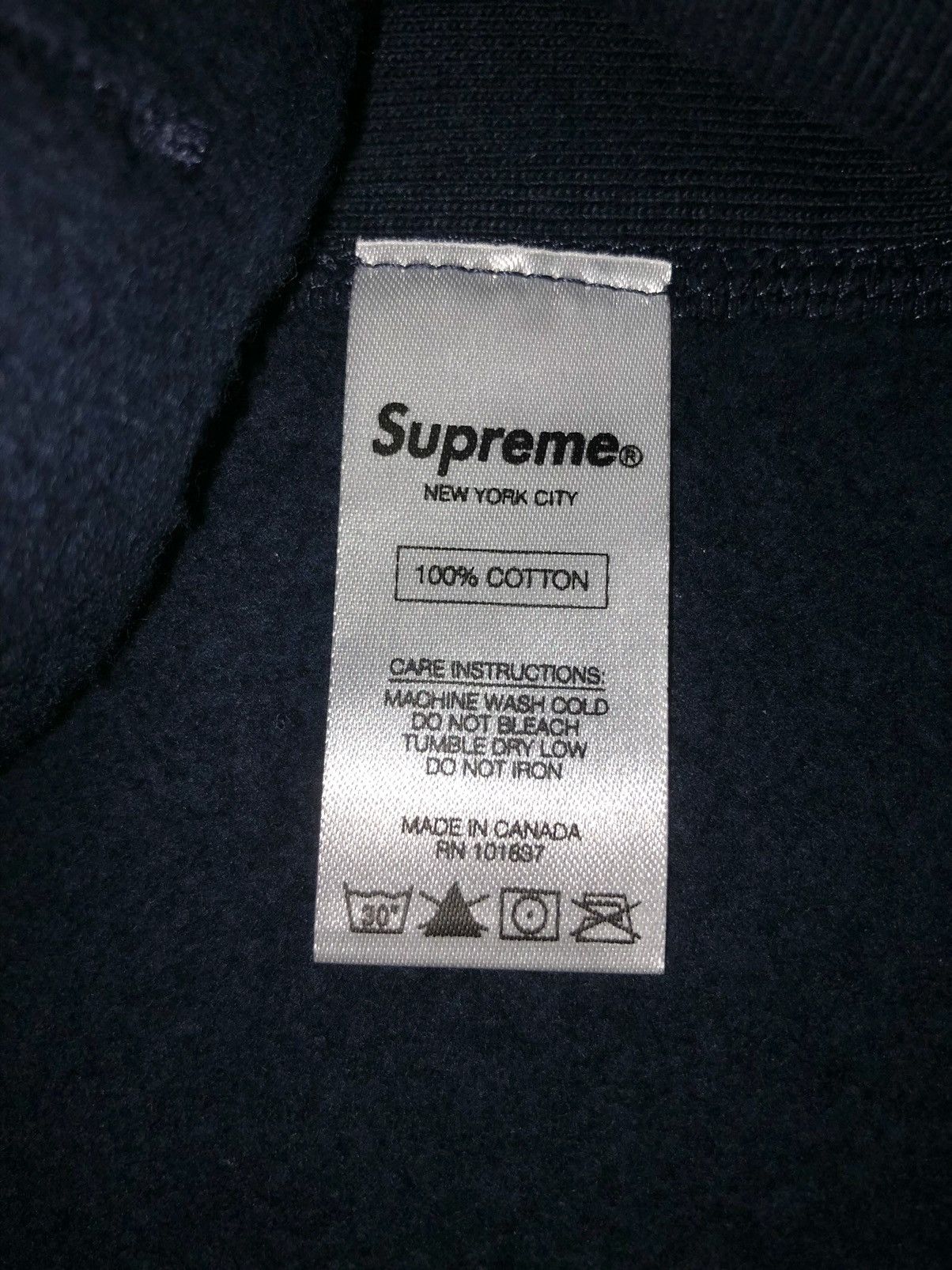 Supreme Supreme FW16 Navy Box Logo Hooded Sweatshirt Size Medium Size US M / EU 48-50 / 2 - 5 Thumbnail