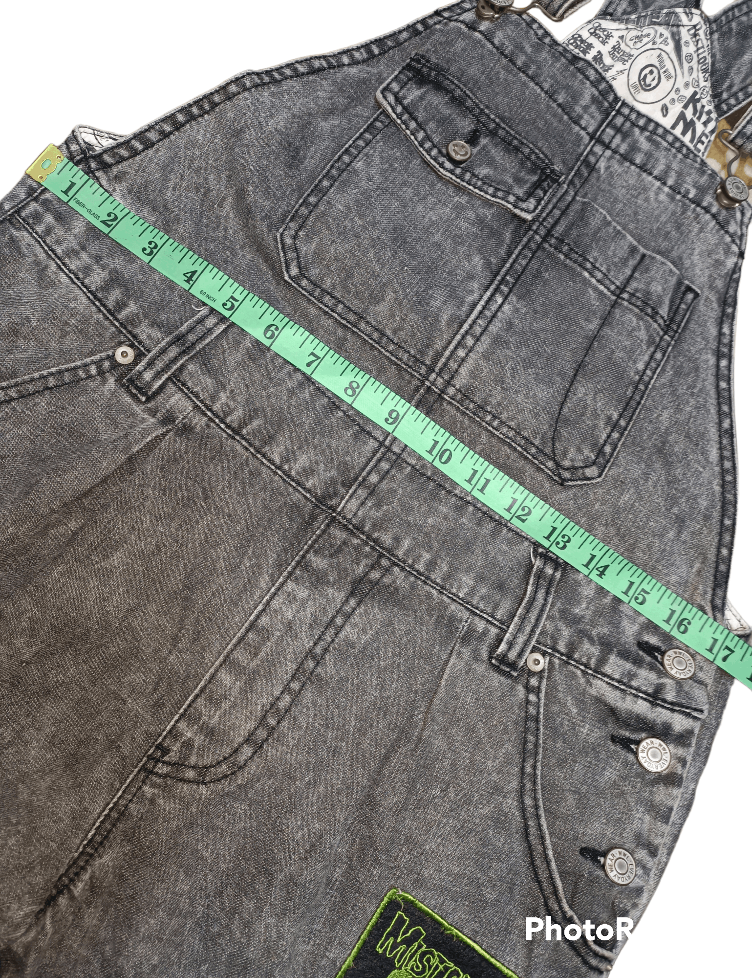 Japanese Brand × Vintage Antihero Denim Overall Shorts Size 35" - 5 Thumbnail