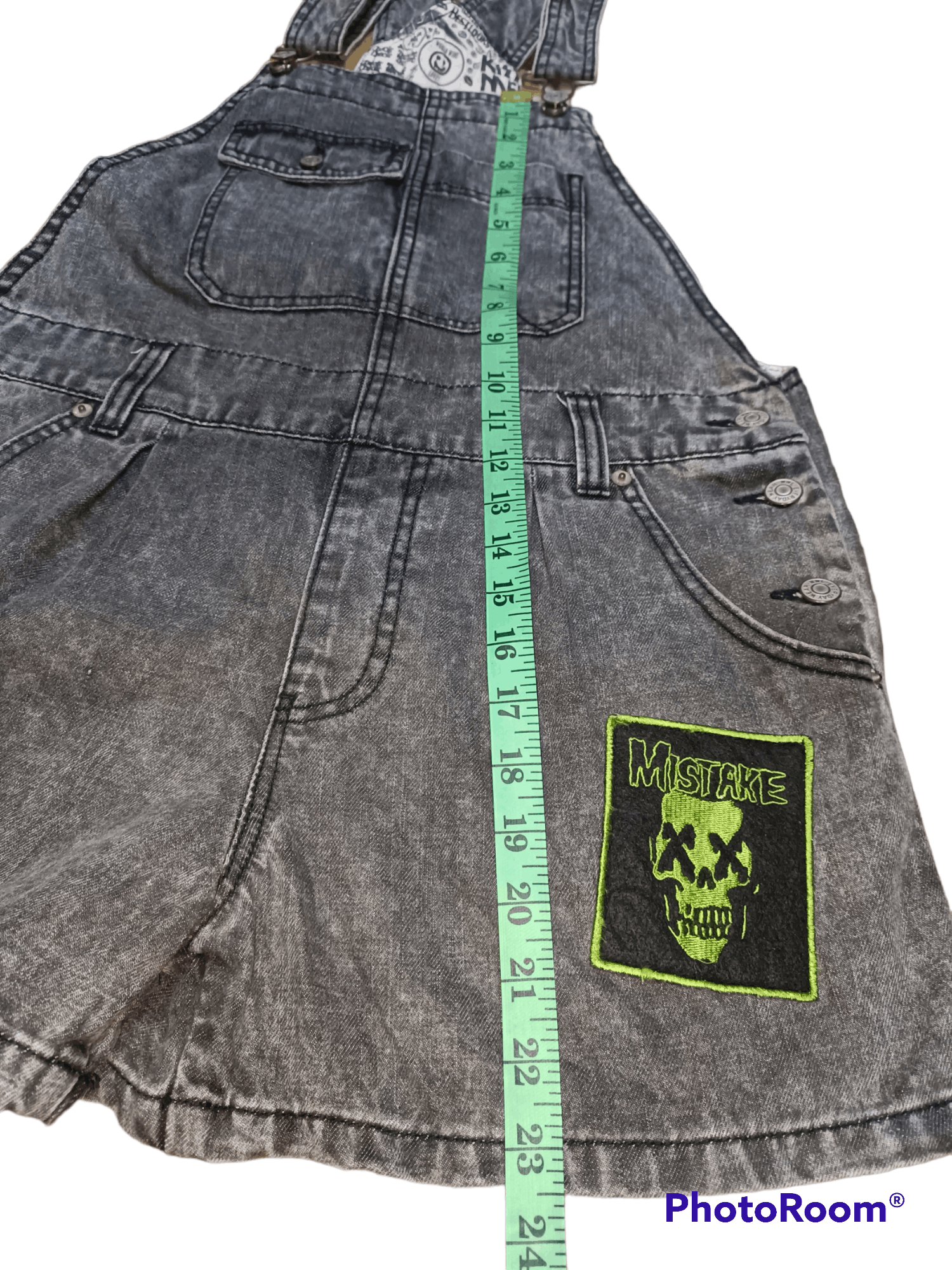 Japanese Brand × Vintage Antihero Denim Overall Shorts Size 35" - 6 Thumbnail