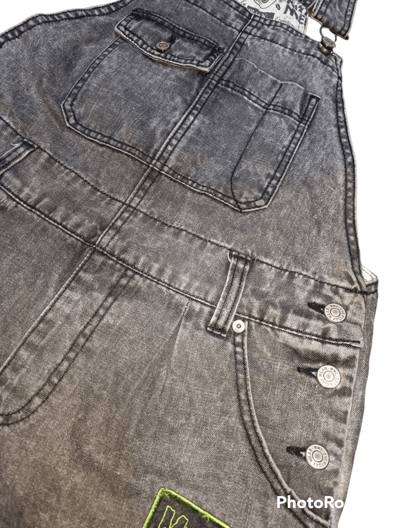 Japanese Brand × Vintage Antihero Denim Overall Shorts Size 35" - 4 Thumbnail