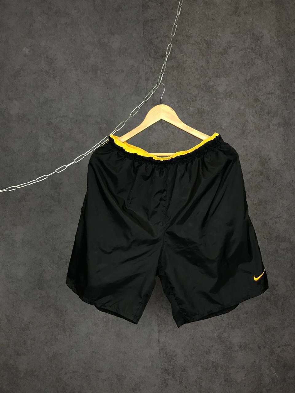 Nike × Vintage Nike swoosh streetwear vintage nylon shorts Size US 34 / EU 50 - 1 Thumbnail