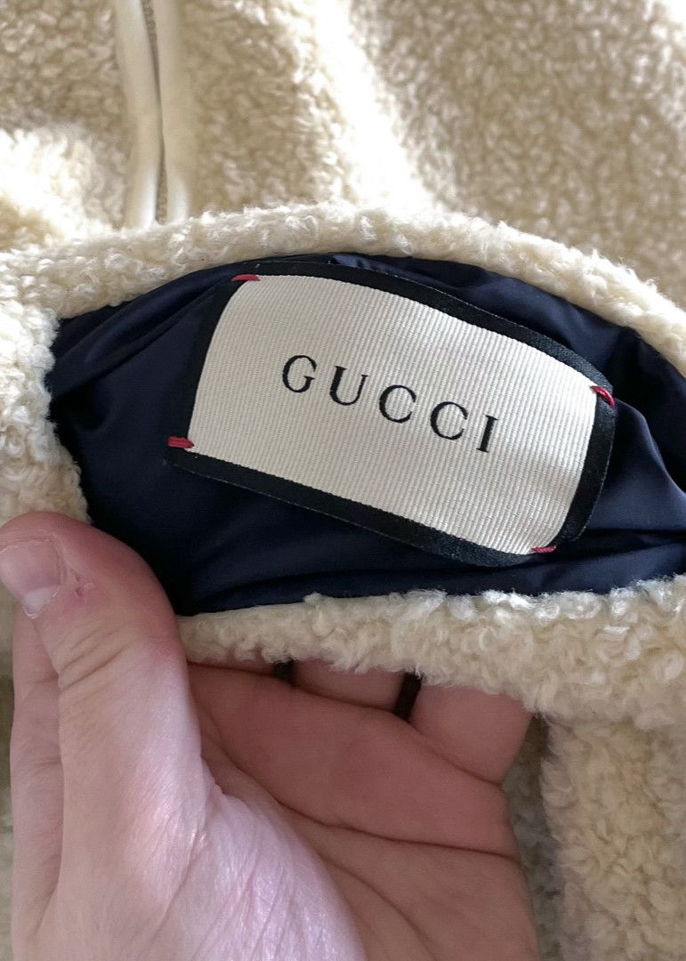 Gucci Gucci Navy GG Faux Shearling Reversible Parachute Jacket Size M / US 6-8 / IT 42-44 - 10 Thumbnail