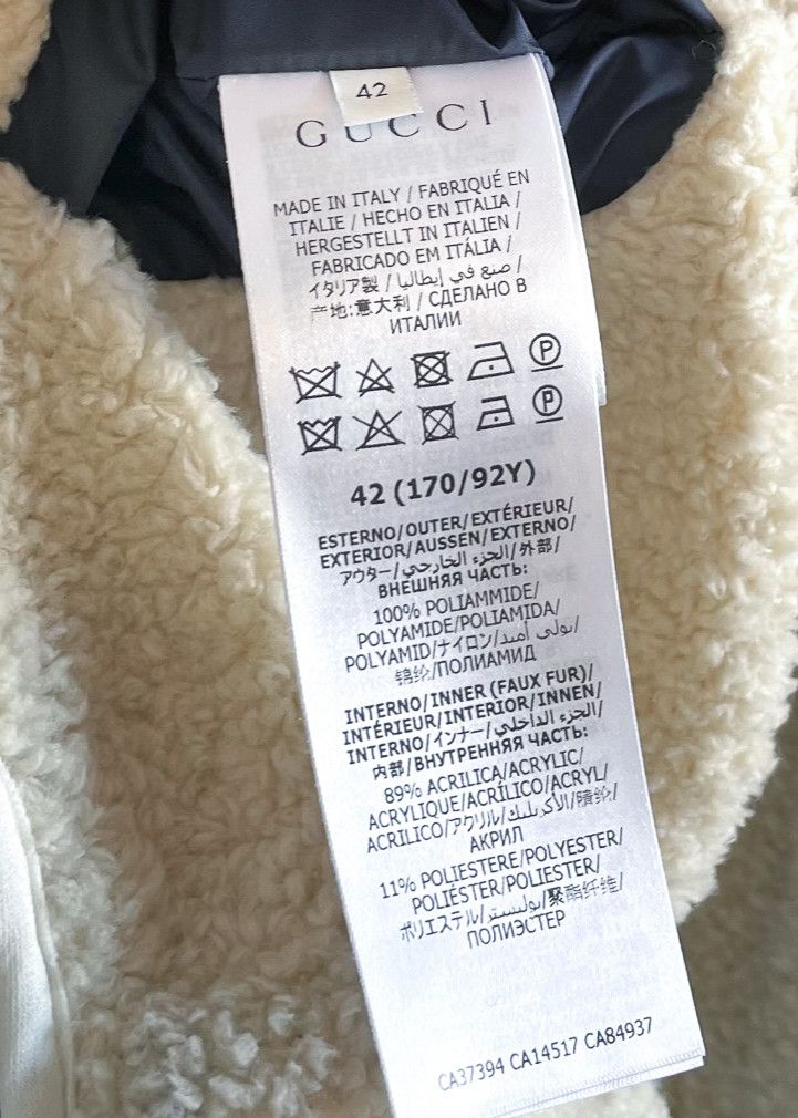 Gucci Gucci Navy GG Faux Shearling Reversible Parachute Jacket Size M / US 6-8 / IT 42-44 - 7 Thumbnail