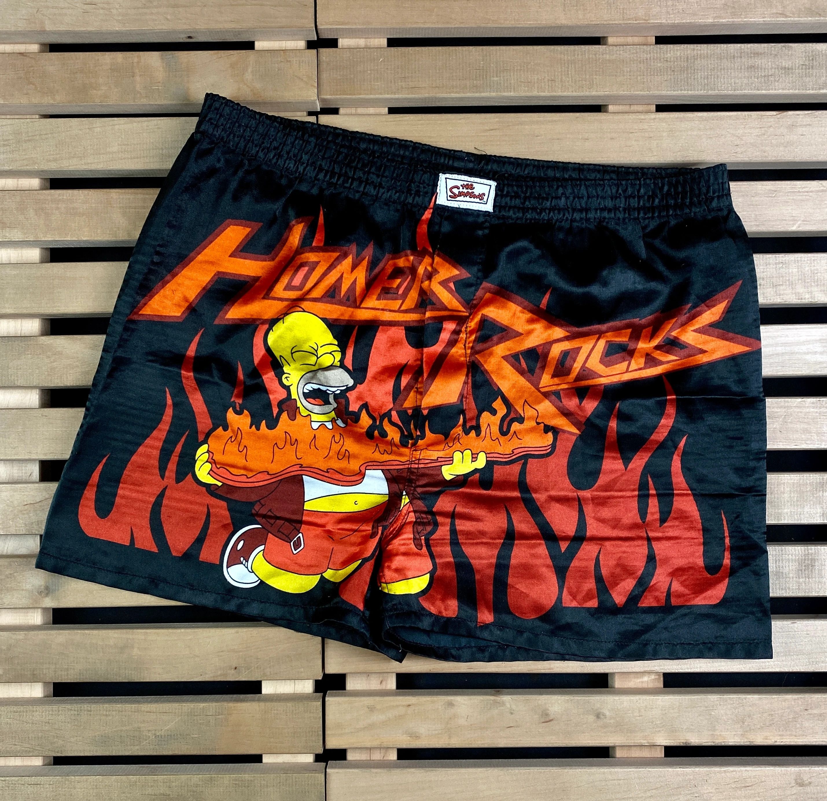 The Simpsons × Vintage Mens Vintage Shorts Homer Rocks Simpsons Size L Size US 34 / EU 50 - 1 Thumbnail