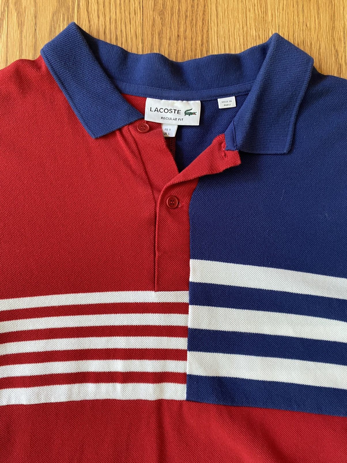 Lacoste Lacoste Striped Pattern Polo Shirt Size US L / EU 52-54 / 3 - 2 Thumbnail