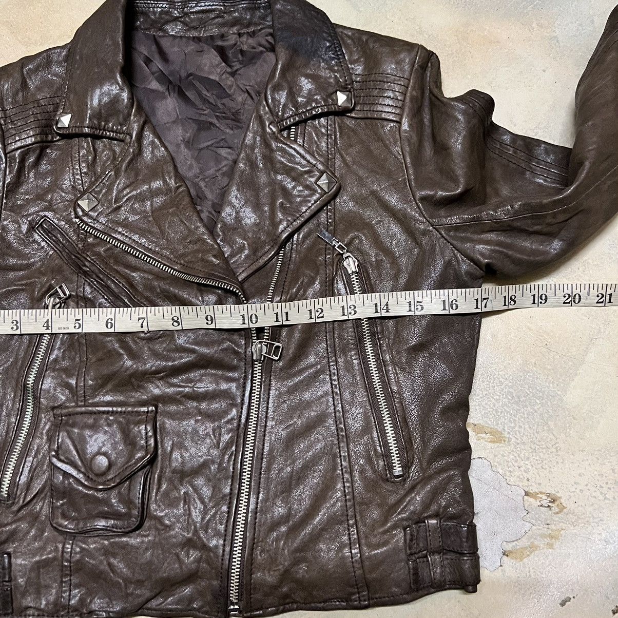 Japanese Brand Brown Leather Double Collar Jacket Seditionaries Style Size S / US 4 / IT 40 - 10 Thumbnail