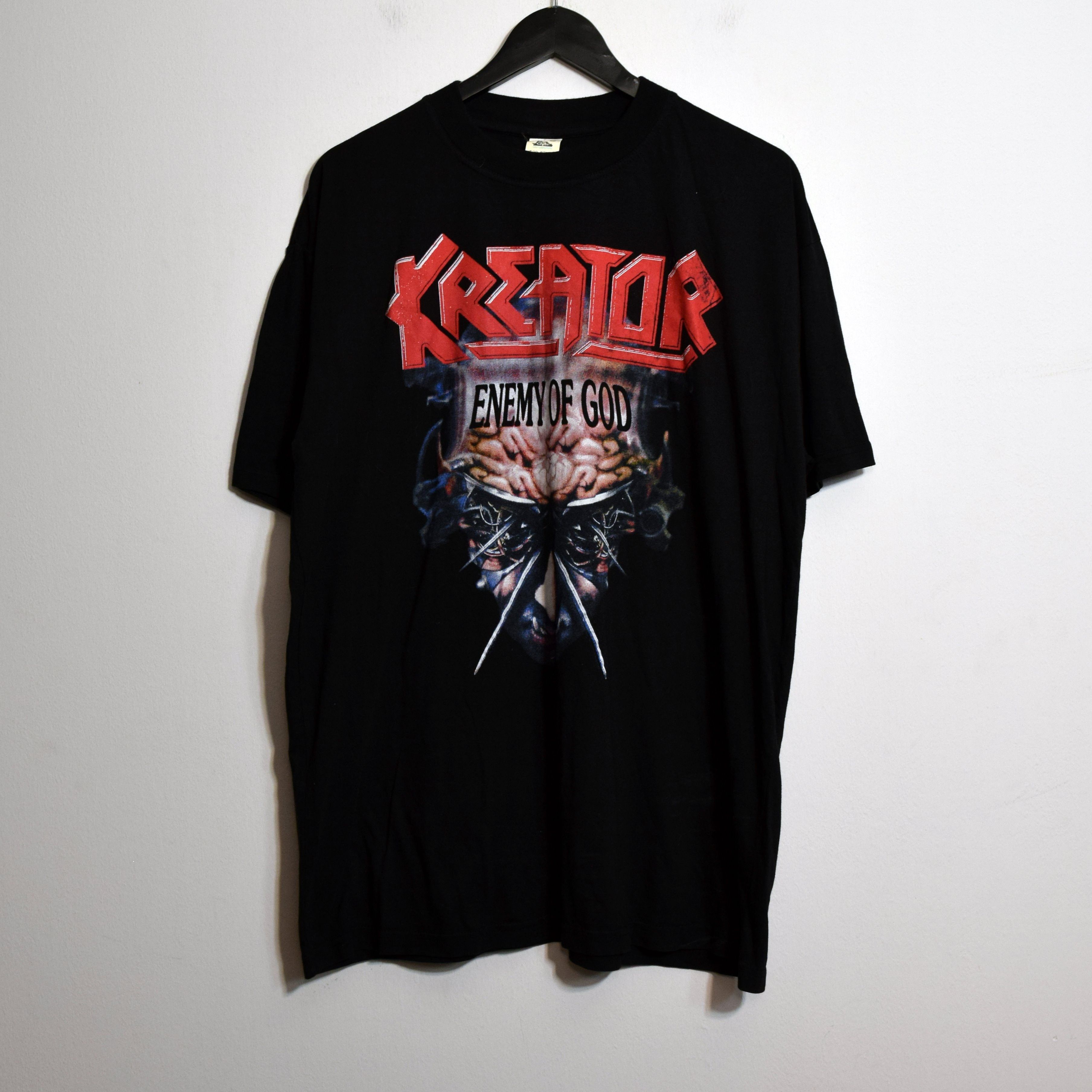 image of Band Tees x Rock Tees Y2K 90's Kreator Enemy Of God Vintage Merch T-Shirt Xxl in Black, Men's