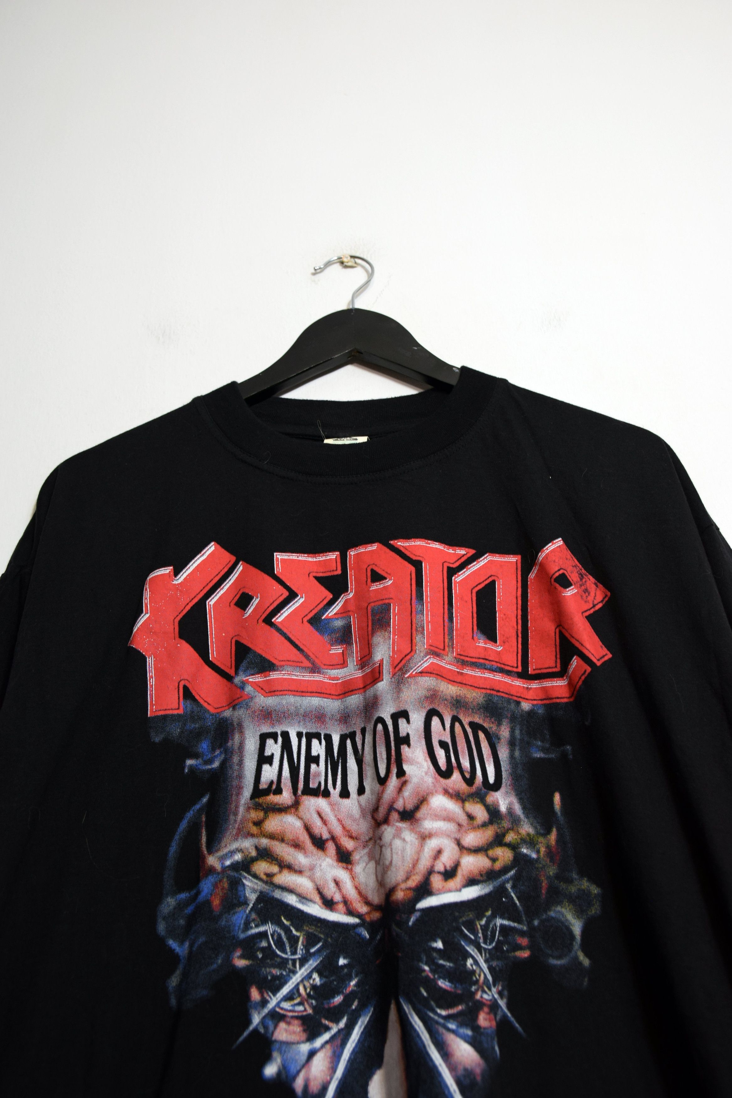 Band Tees × Vintage Y2K 90s Kreator Enemy Of God Vintage Merch T-shirt XXL Size US XL / EU 56 / 4 - 4 Thumbnail