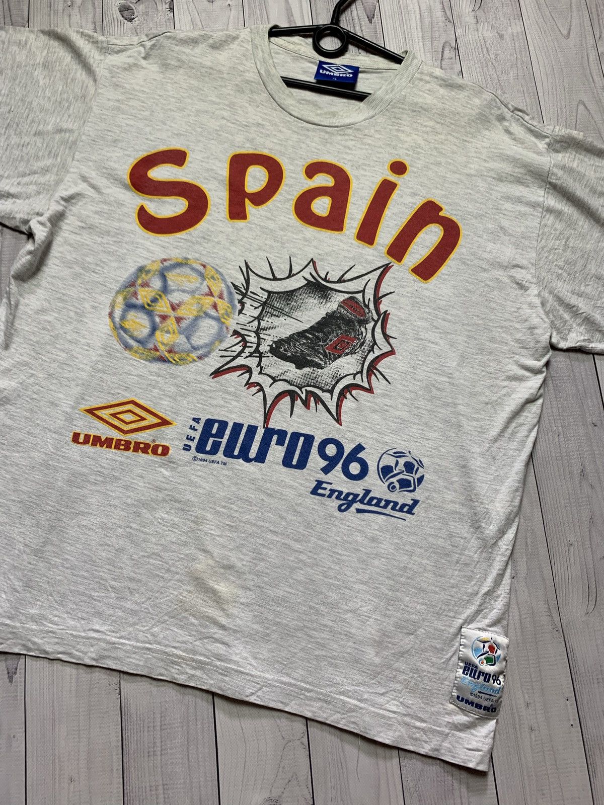 Umbro × Vintage Vintage Spain soccer tee Euro 1996 England size XL rare Size US XL / EU 56 / 4 - 2 Thumbnail