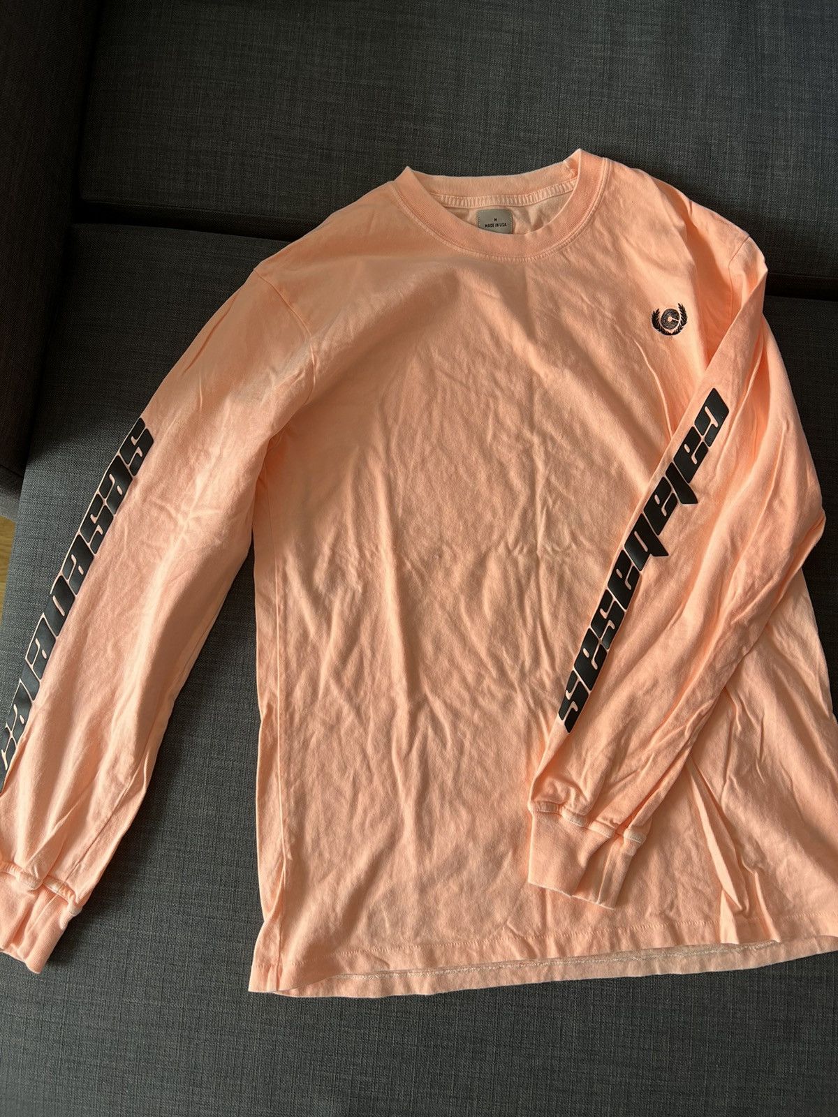 Adidas yeezy calabasas long best sale sleeve tee neon orange