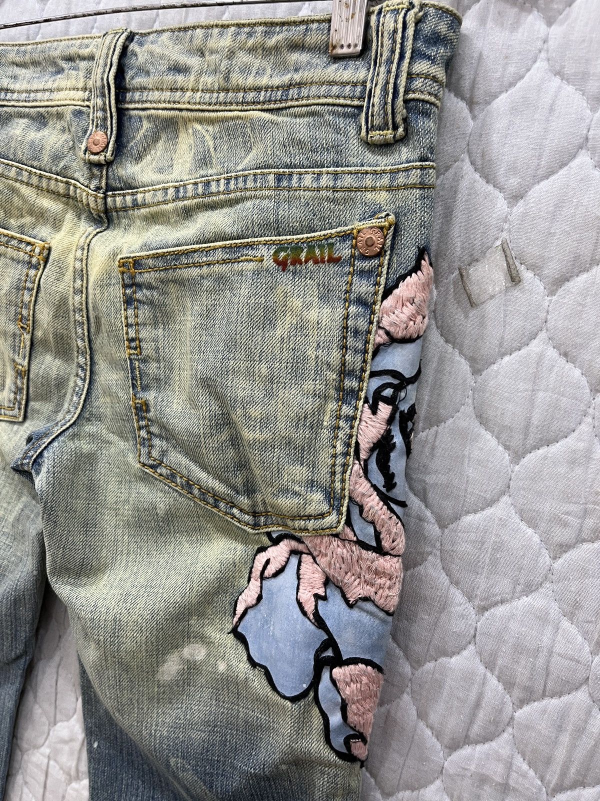 Seditionaries (Aaa). GRAIL SKULLS EMBROIDERY HYPE BOOTCUT DENIM Size 30" / US 8 / IT 44 - 10 Thumbnail