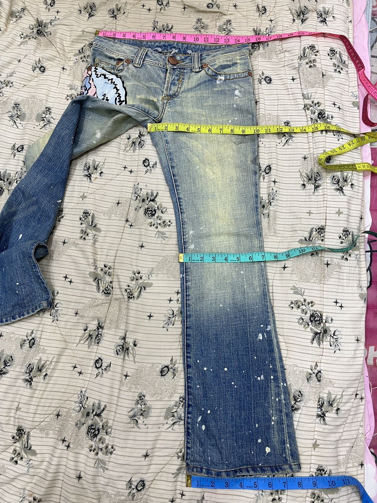 Seditionaries (Aaa). GRAIL SKULLS EMBROIDERY HYPE BOOTCUT DENIM Size 30" / US 8 / IT 44 - 17 Thumbnail