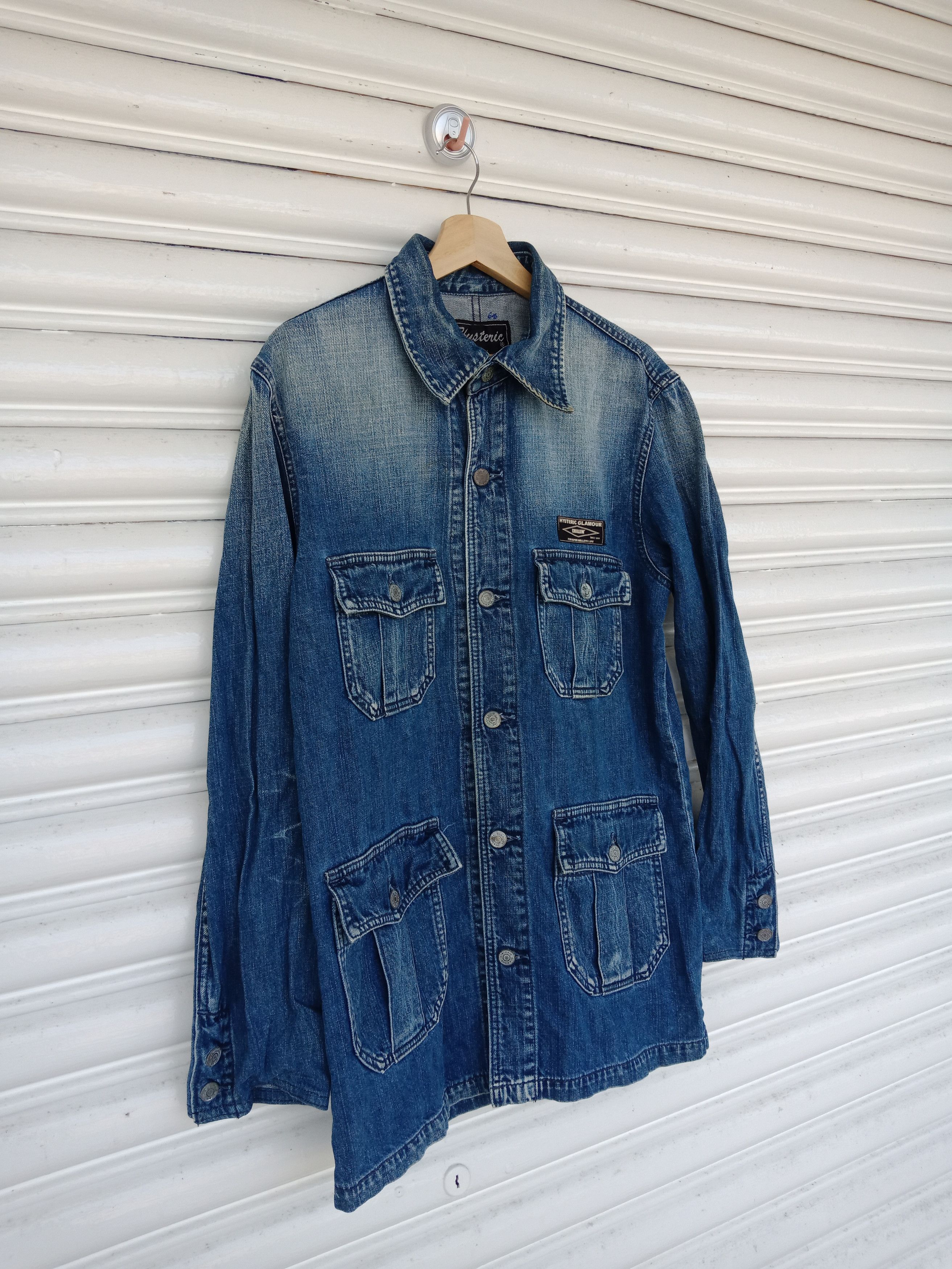 Hysteric Glamour Washed Blue Blue Denim Chore Jacket